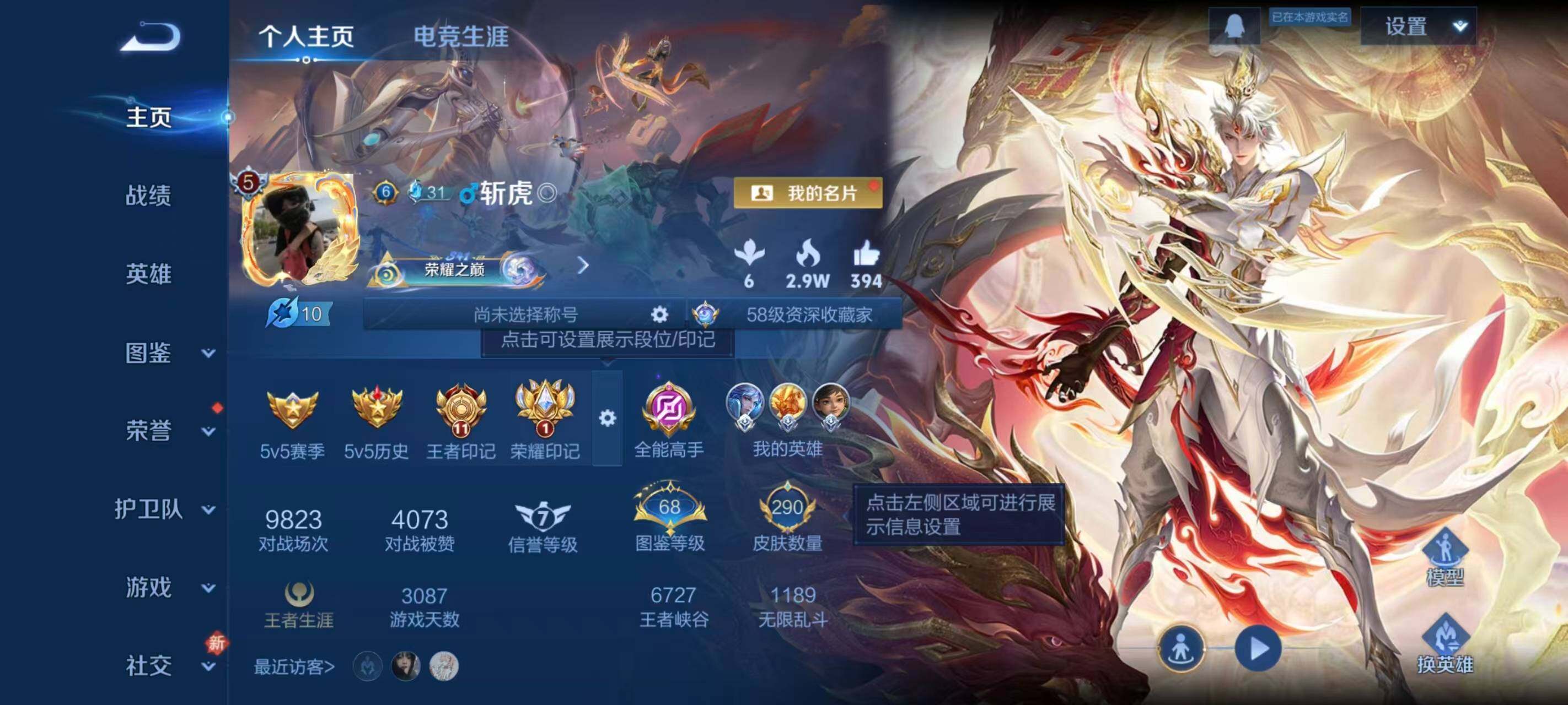 WZQM4310108王者荣耀账号详情图3