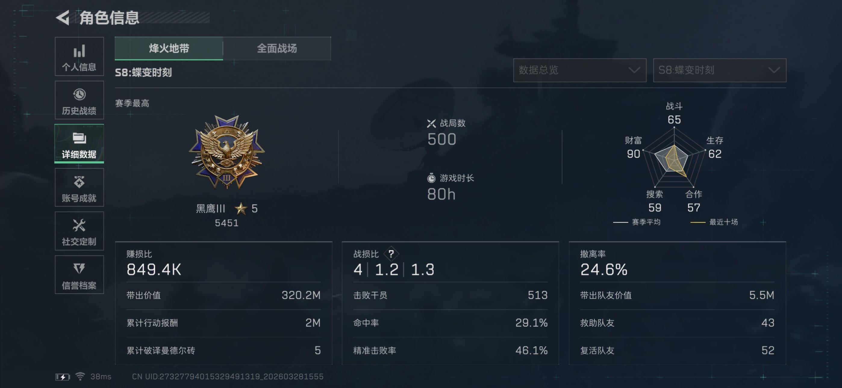 SJZEY482612三角洲行动账号详情图5 SJZEY482612三角洲行动账号详情图5