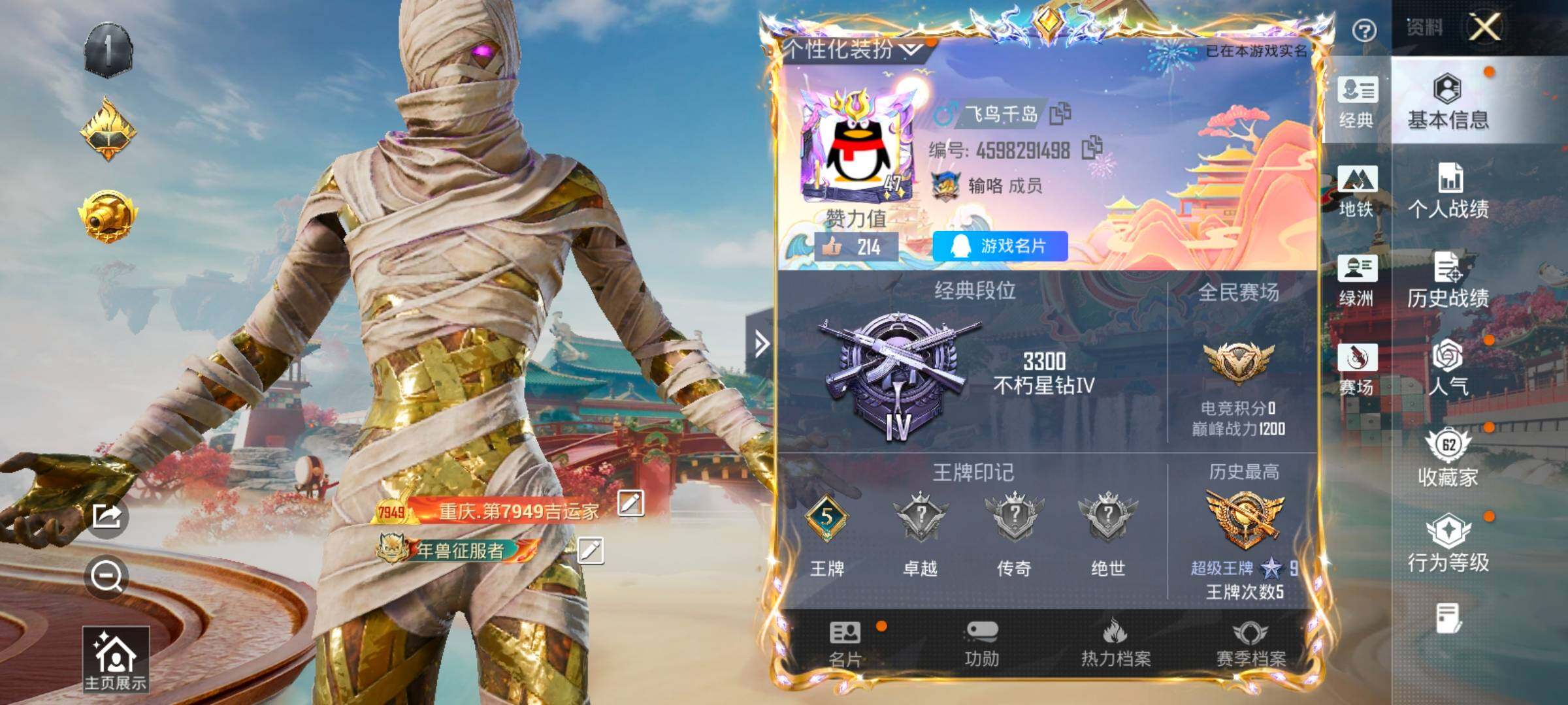 HPLX4153862和平精英账号详情图2