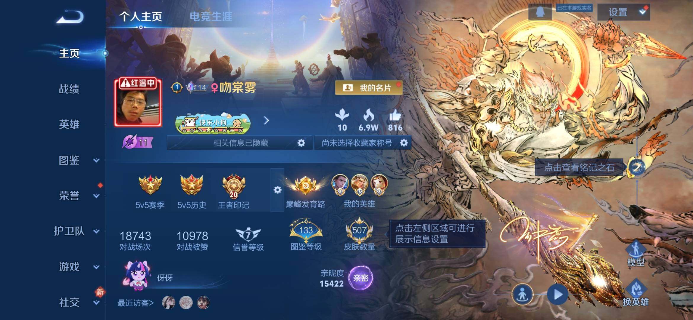 WZQM4272767王者荣耀账号详情图12