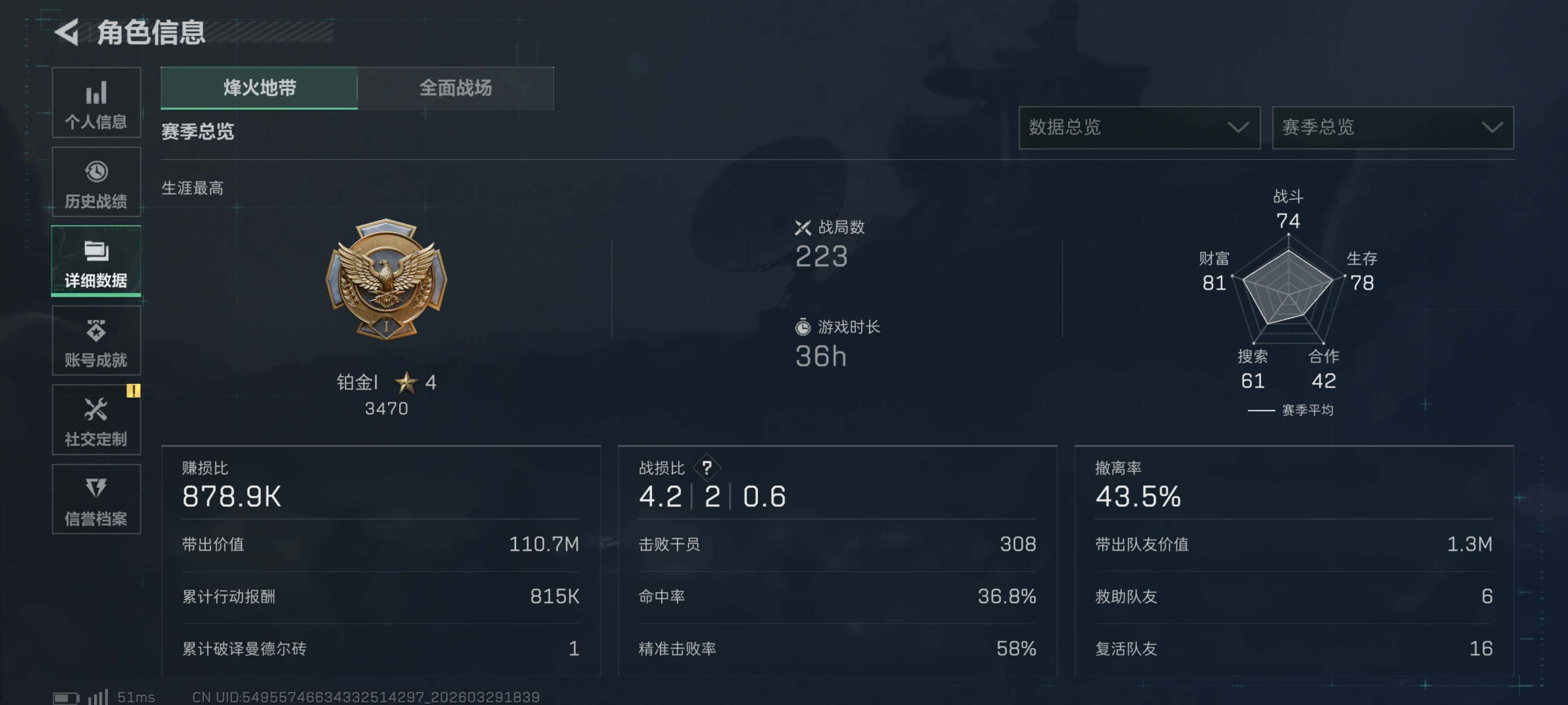 SJZQM483791三角洲行动账号详情图5