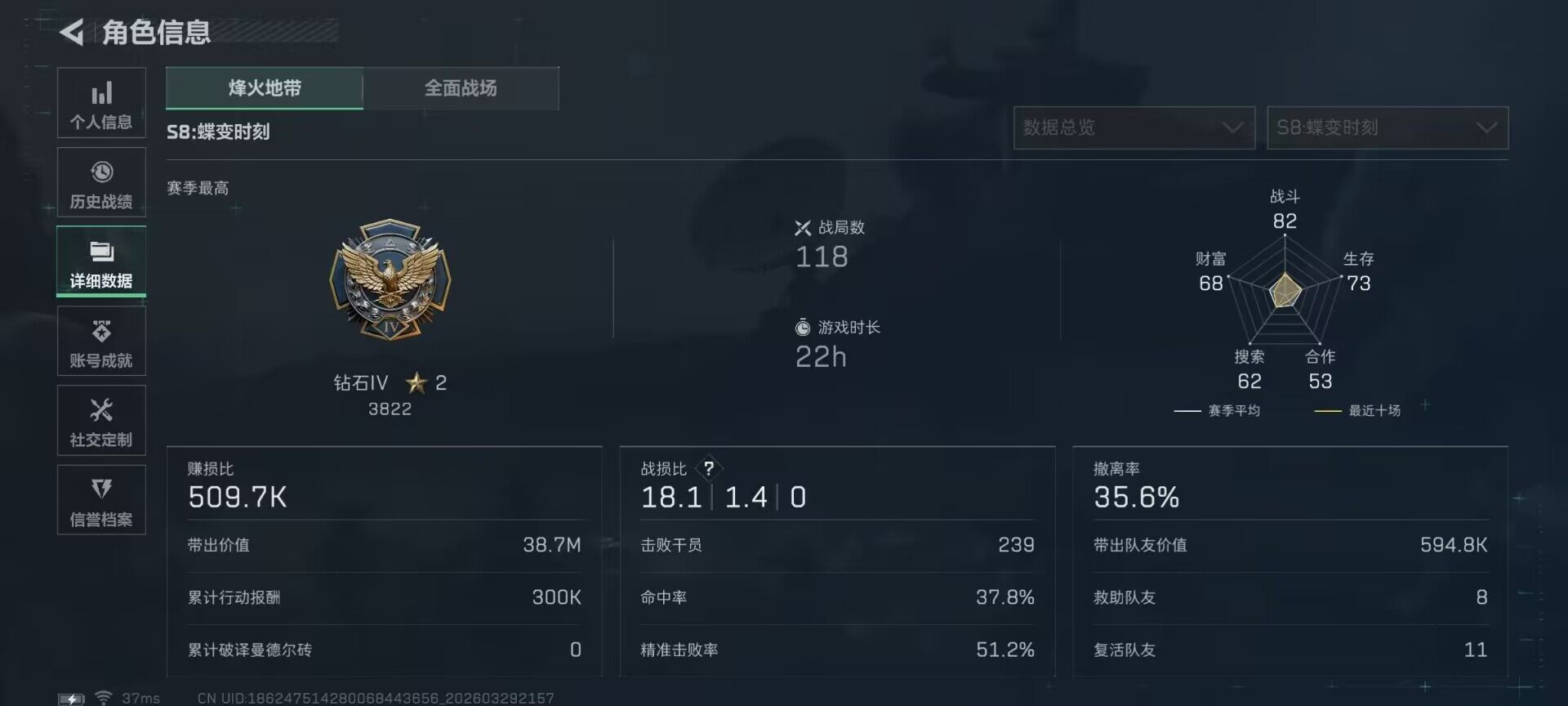 SJZQM484001三角洲行动账号详情图14