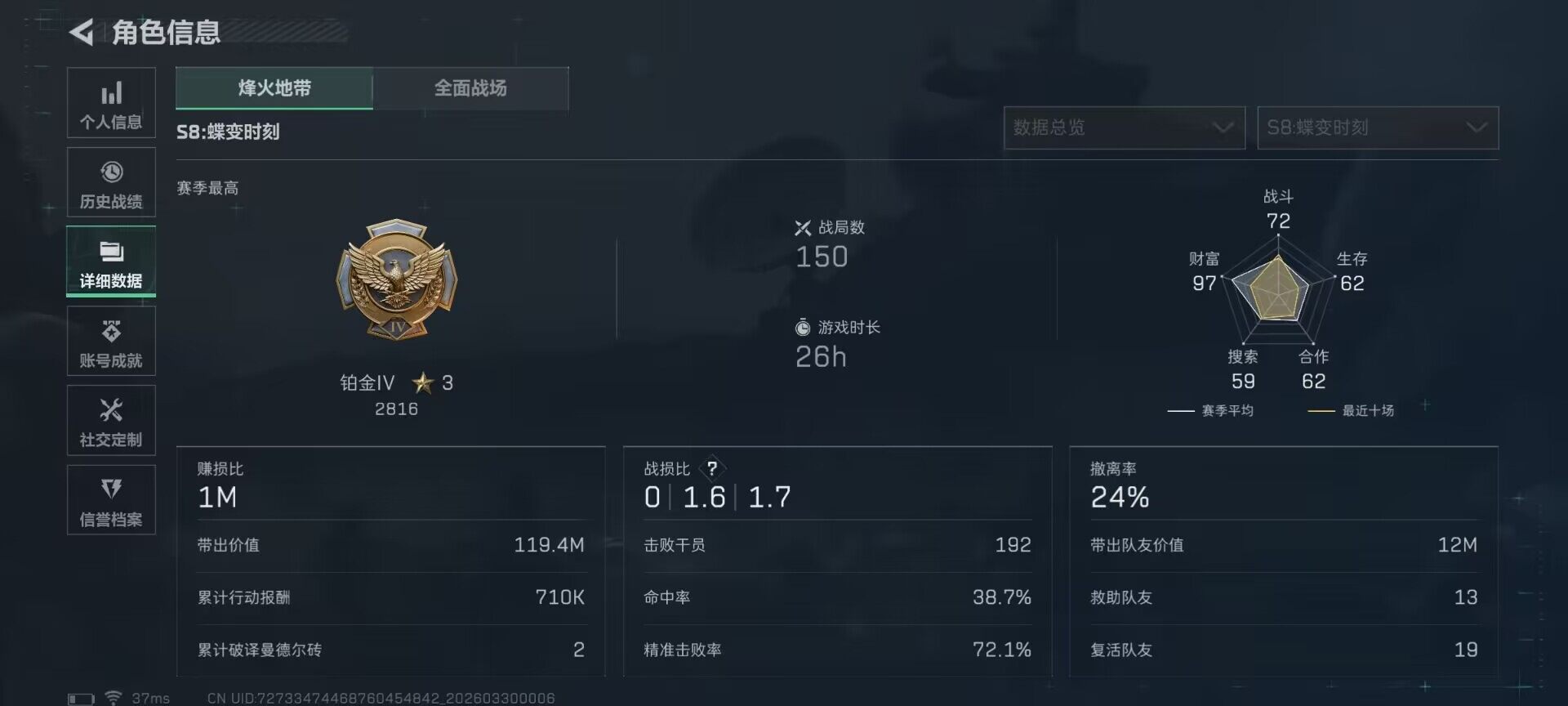 SJZEY484058三角洲行动账号详情图7 SJZEY484058三角洲行动账号详情图7