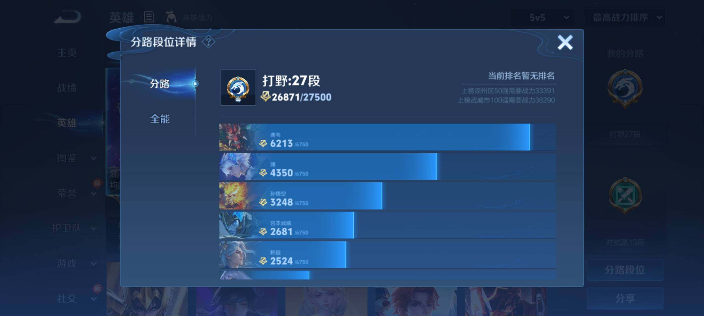 WZCMY4272385王者荣耀账号详情图4 WZCMY4272385王者荣耀账号详情图4