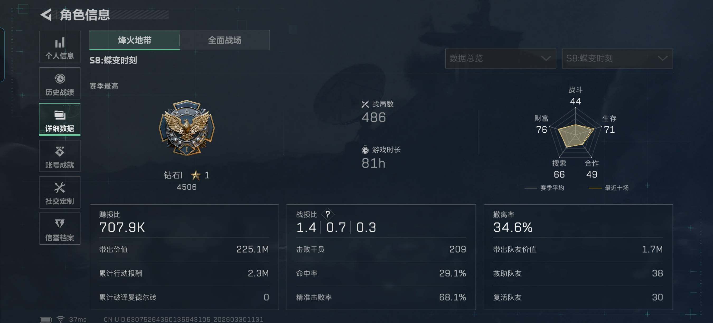 SJZEY484323三角洲行动账号详情图5 SJZEY484323三角洲行动账号详情图5