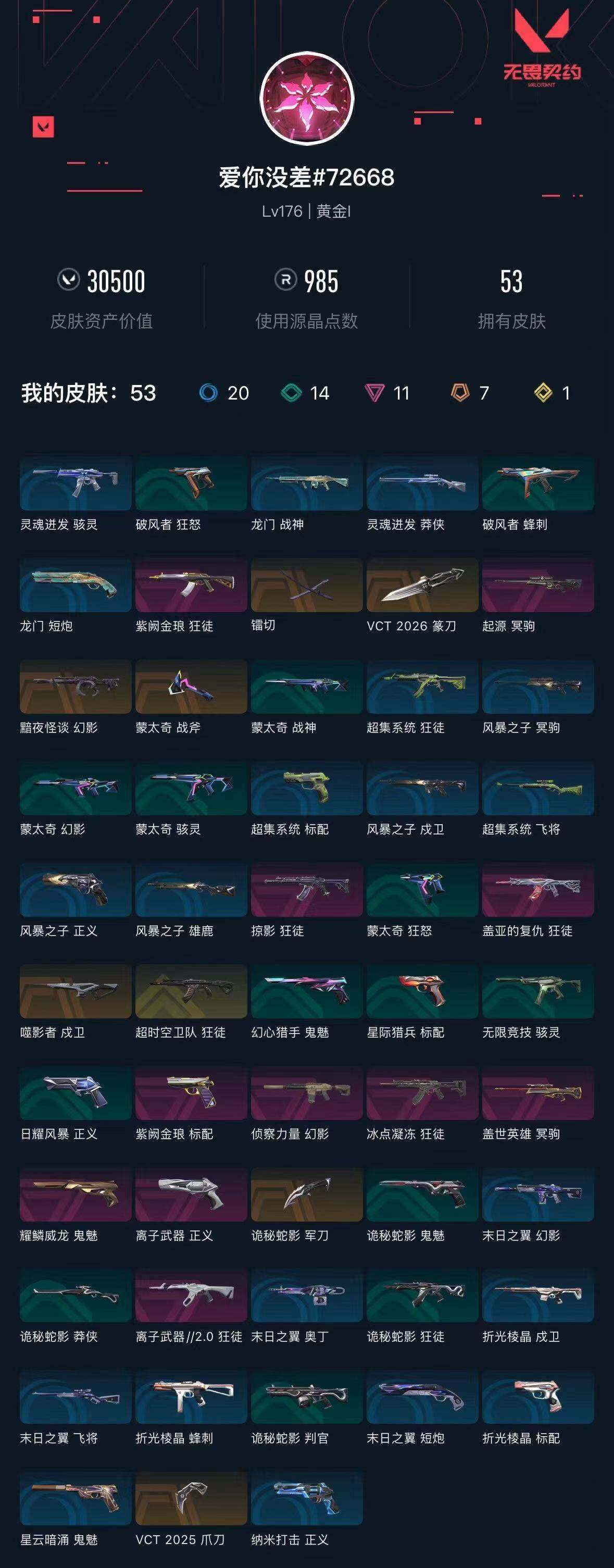 WWQXL426769无畏契约账号详情图4