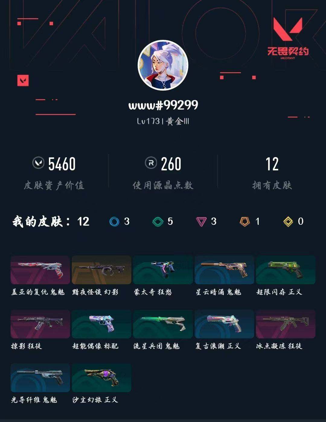 WWQXL425708无畏契约账号详情图4