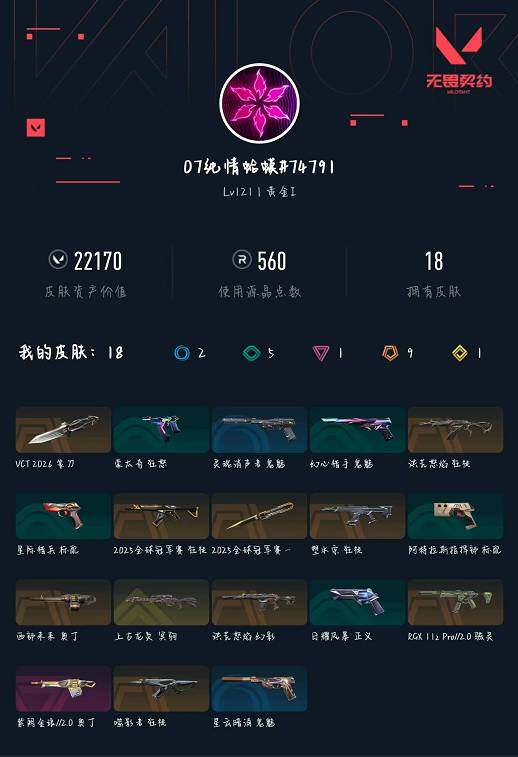 WWQXL426775无畏契约账号详情图4