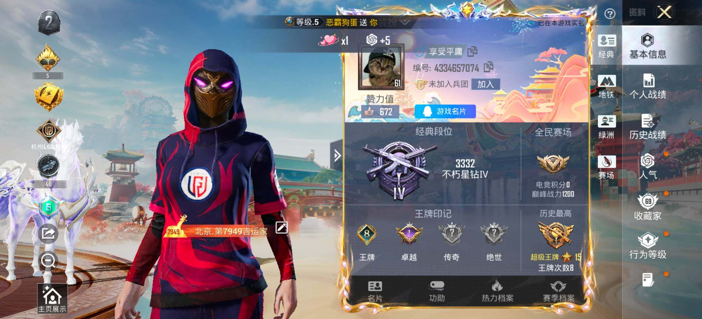 HPLX4152686和平精英账号详情图2