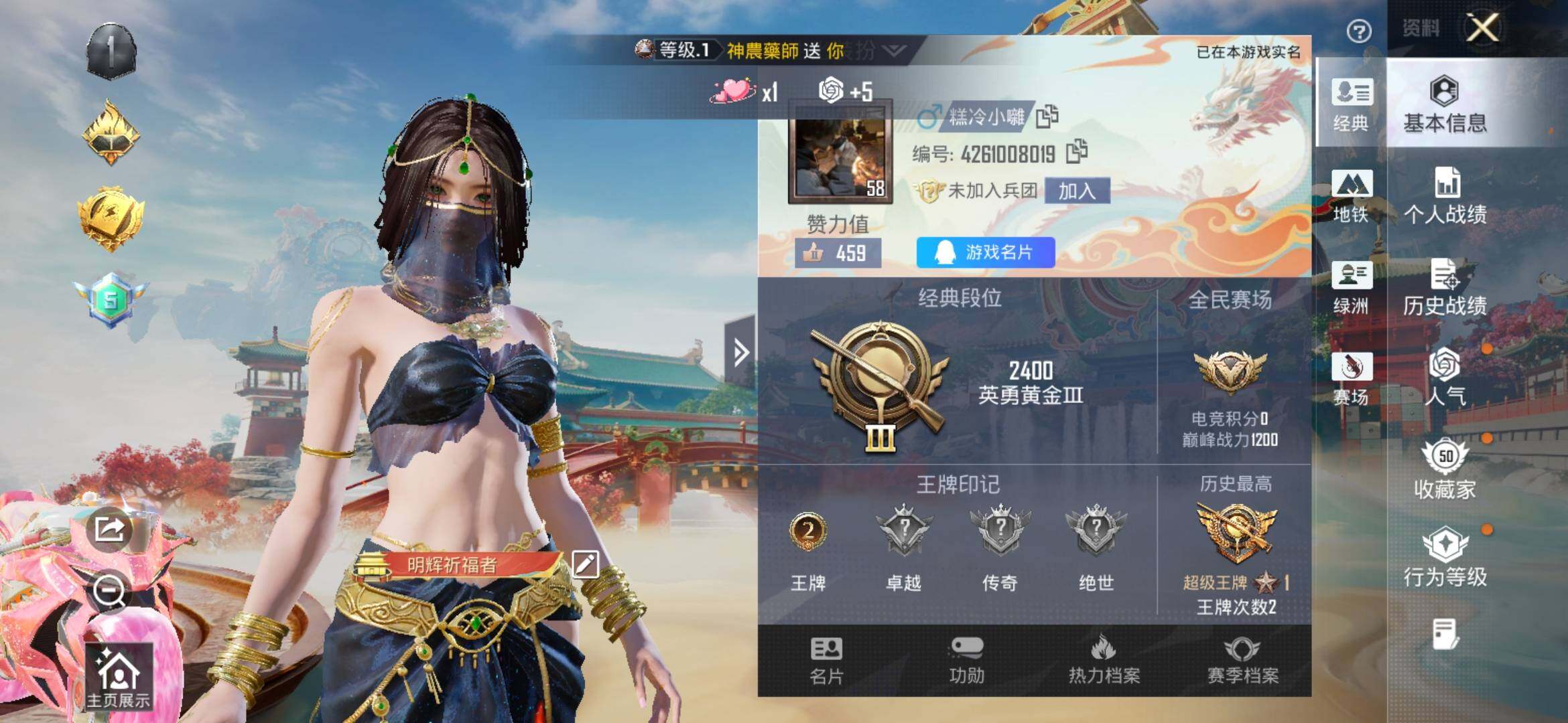 HPLX4163440和平精英账号详情图2