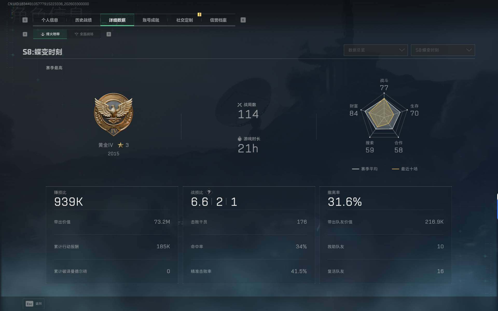 SJZEY485160三角洲行动账号详情图5 SJZEY485160三角洲行动账号详情图5