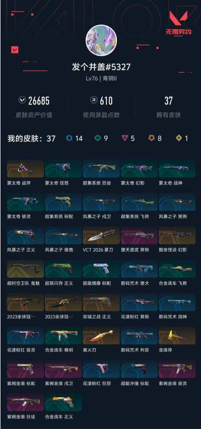 WWQXL426183无畏契约账号详情图4