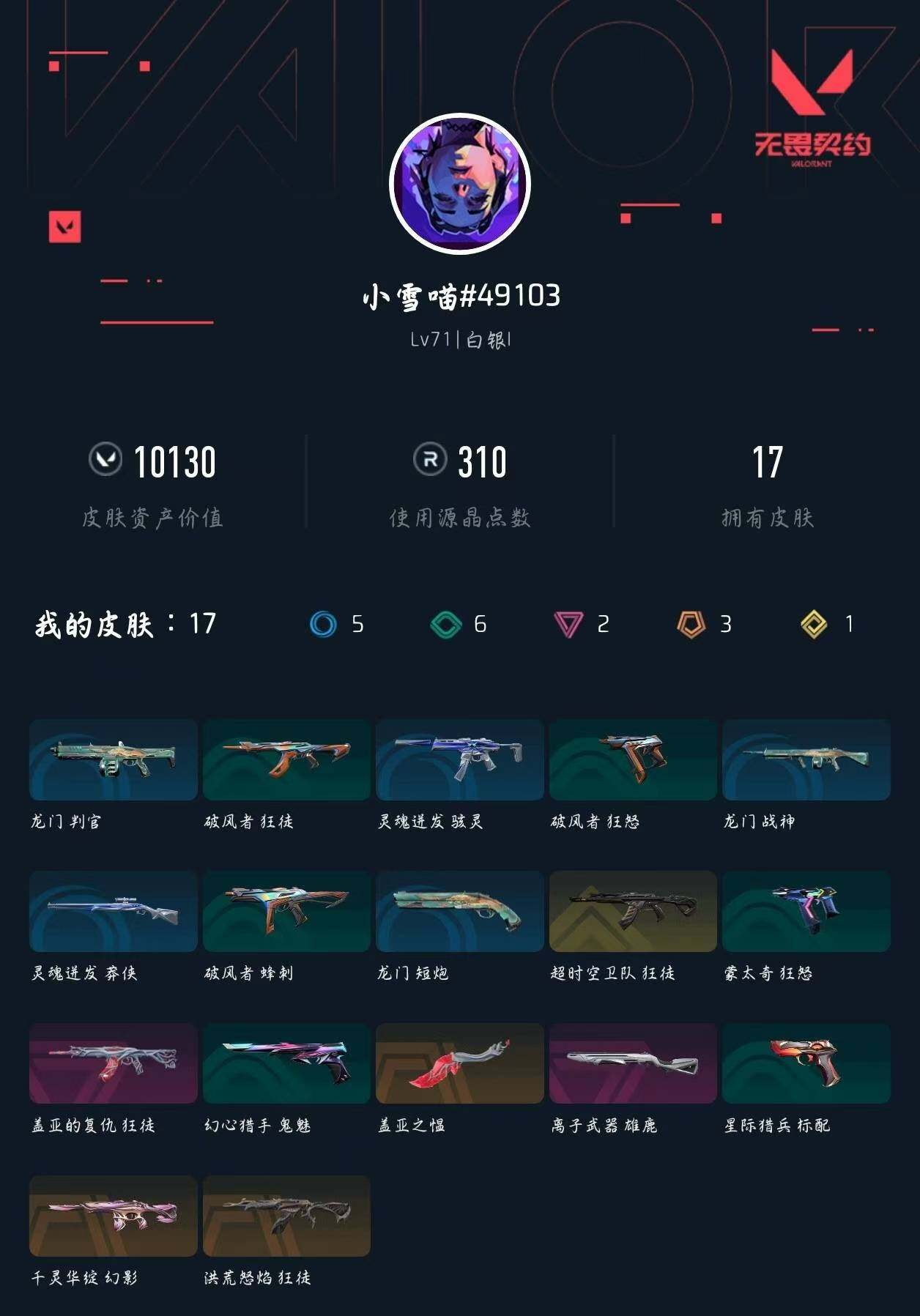 WWQXL426186无畏契约账号详情图3