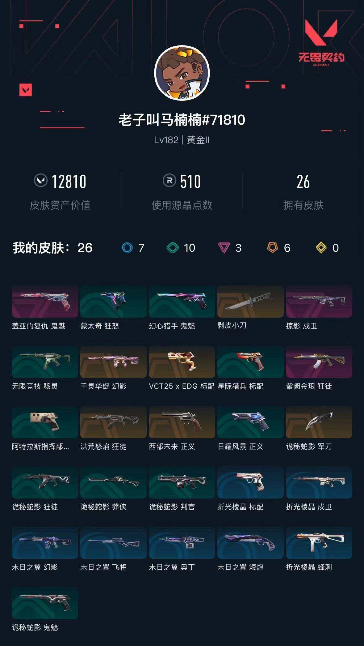 WWQXL426307无畏契约账号详情图4