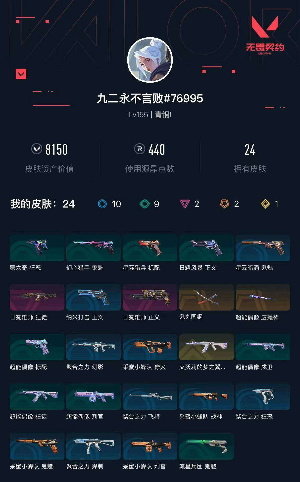 WWQXL426310无畏契约账号详情图5