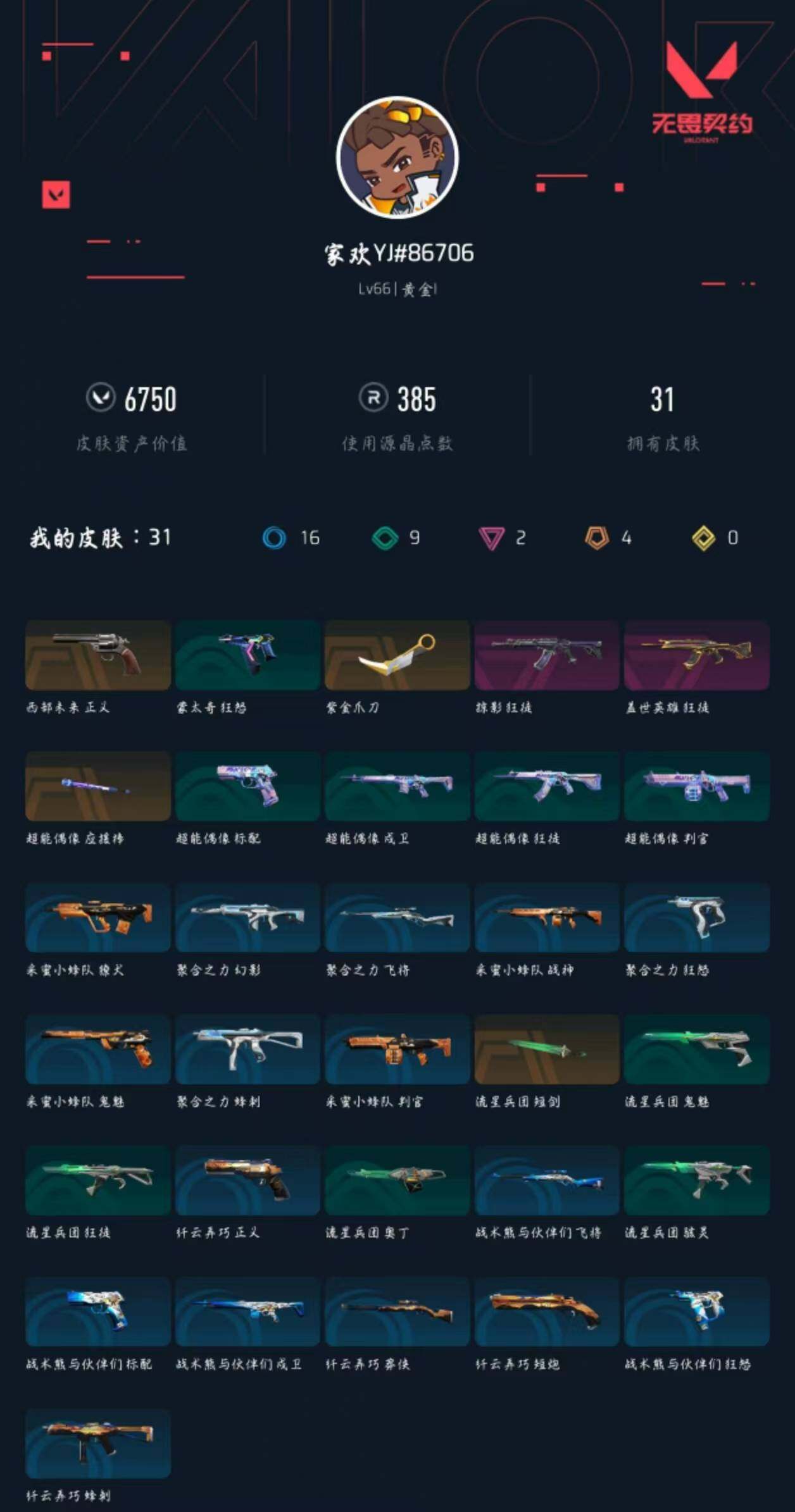 WWQXL426349无畏契约账号详情图5