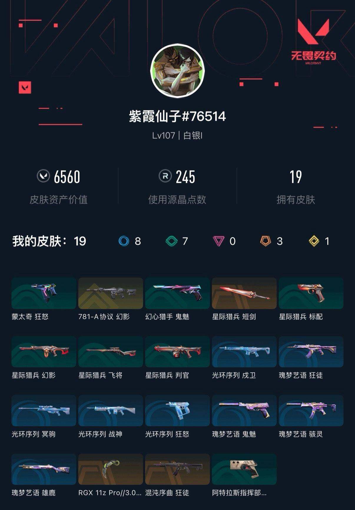 WWQXL426783无畏契约账号详情图3