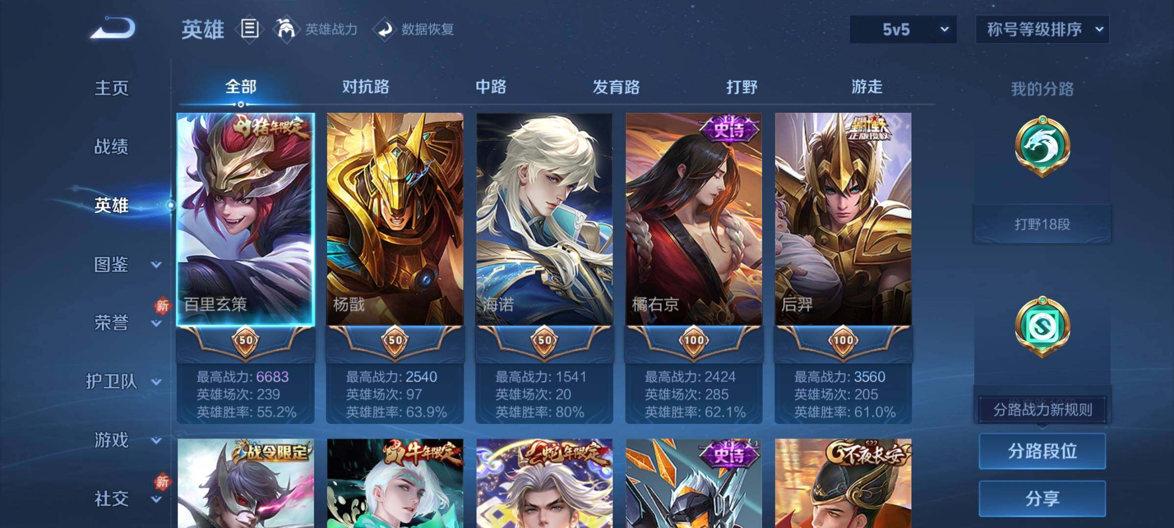 WZLX4280456王者荣耀账号详情图3