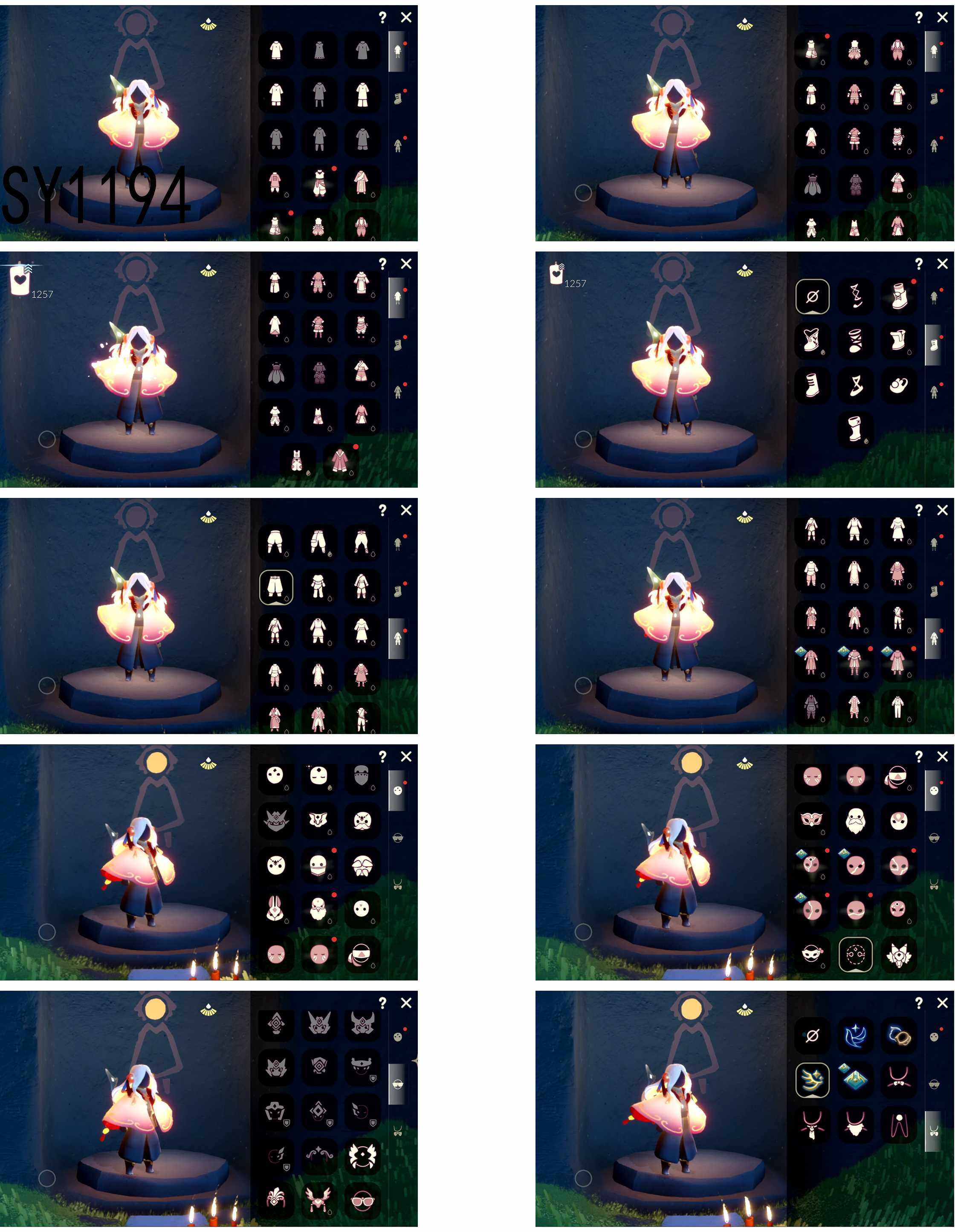 光遇账号iOS官服3季7翼 黑金斗篷红金斗篷武士裤虚荣正太头
【毕业物品】裂纹面具，荧光长发，青鸟斗篷，青鸟面饰，蓝色星星光环，暮星斗篷，蓝色毛绒绒鞋，蓝色毛绒裤子，海牛鹿角头饰 【热门复刻】红吉他，樱花发型，绿芽，