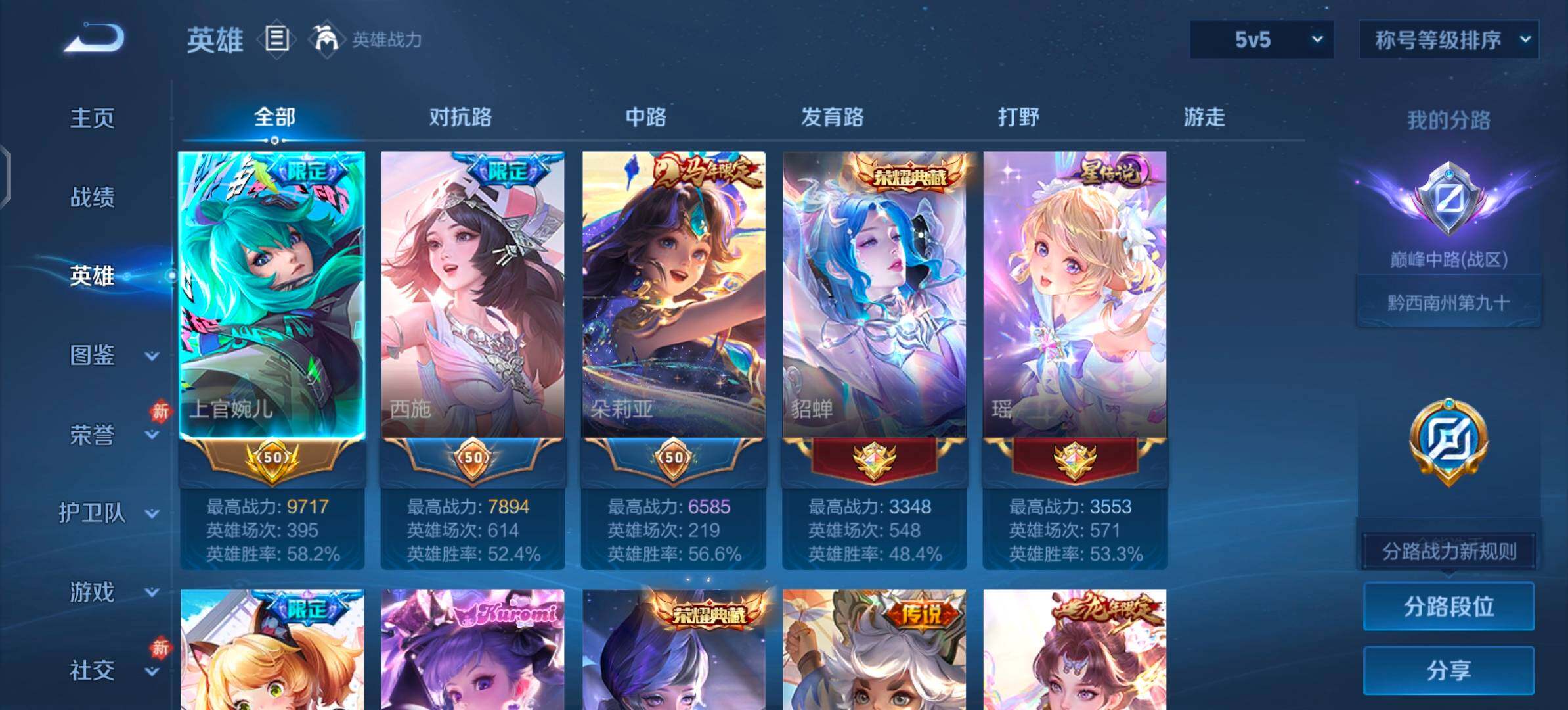 WZLX4276371王者荣耀账号详情图3