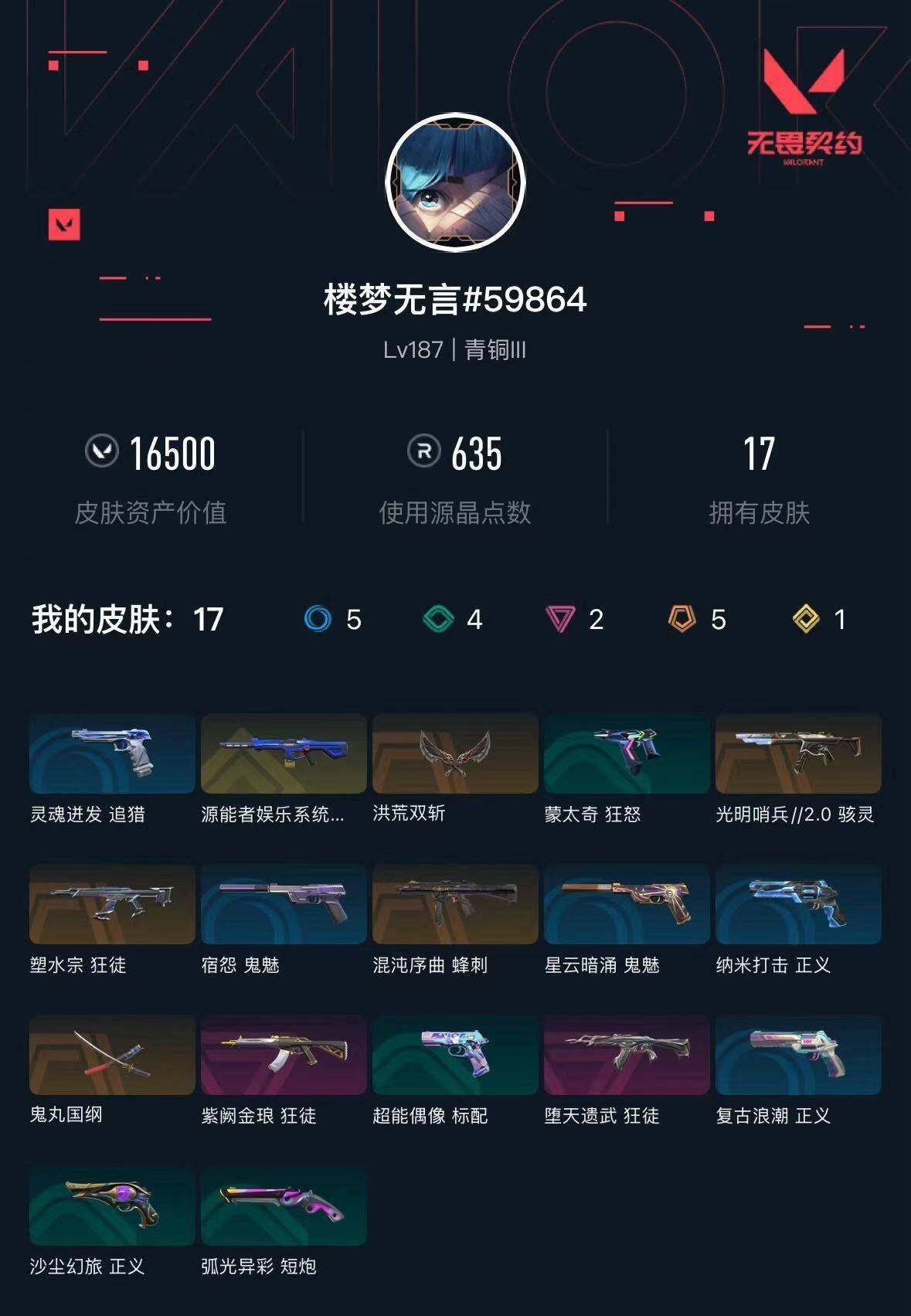 WWQXL426680无畏契约账号详情图4