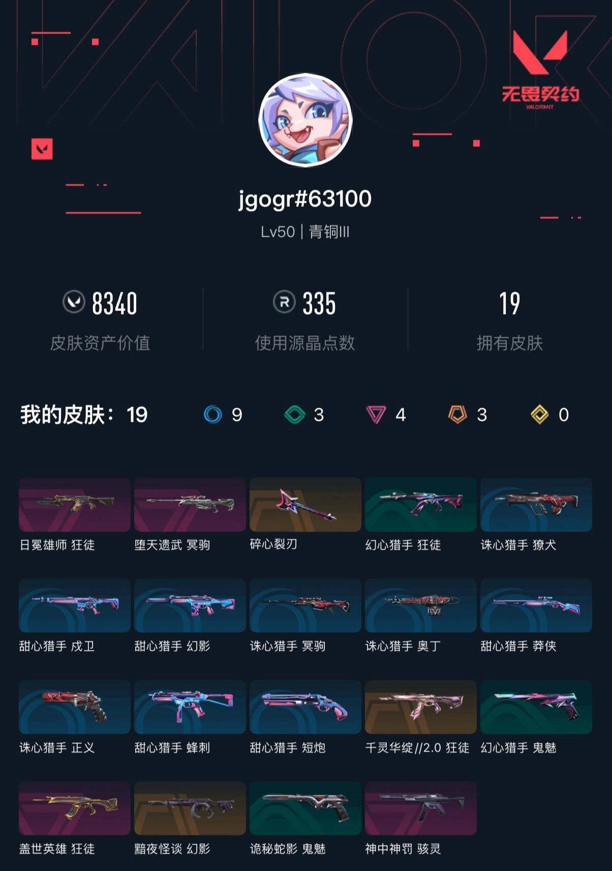 WWQXL426696无畏契约账号详情图3