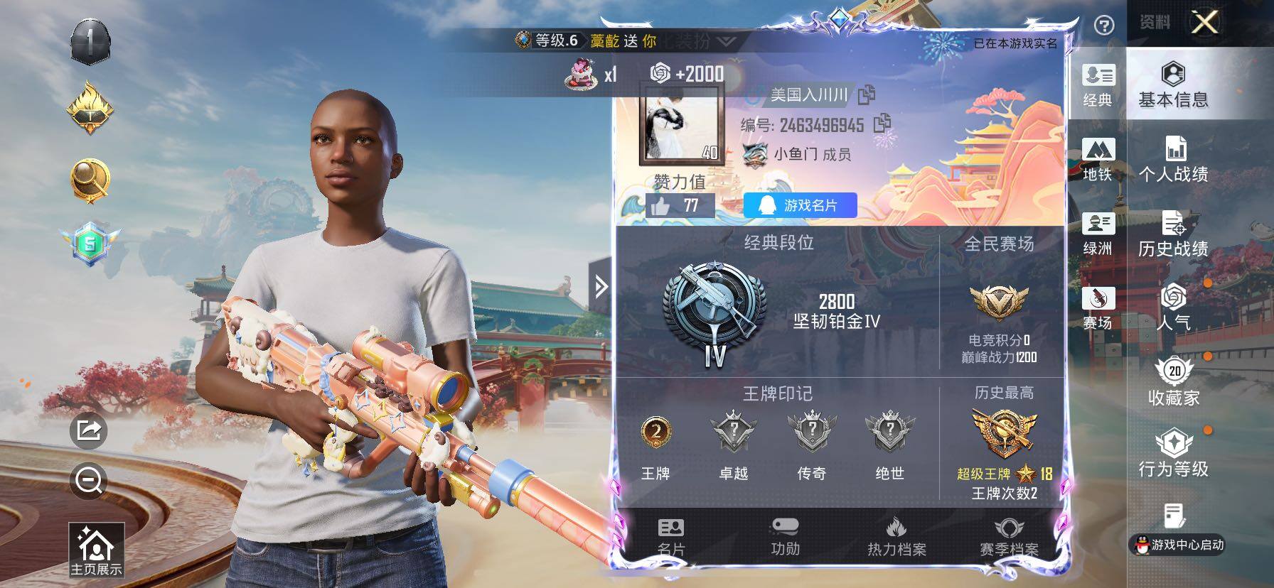 HPLE4156688和平精英账号详情图4