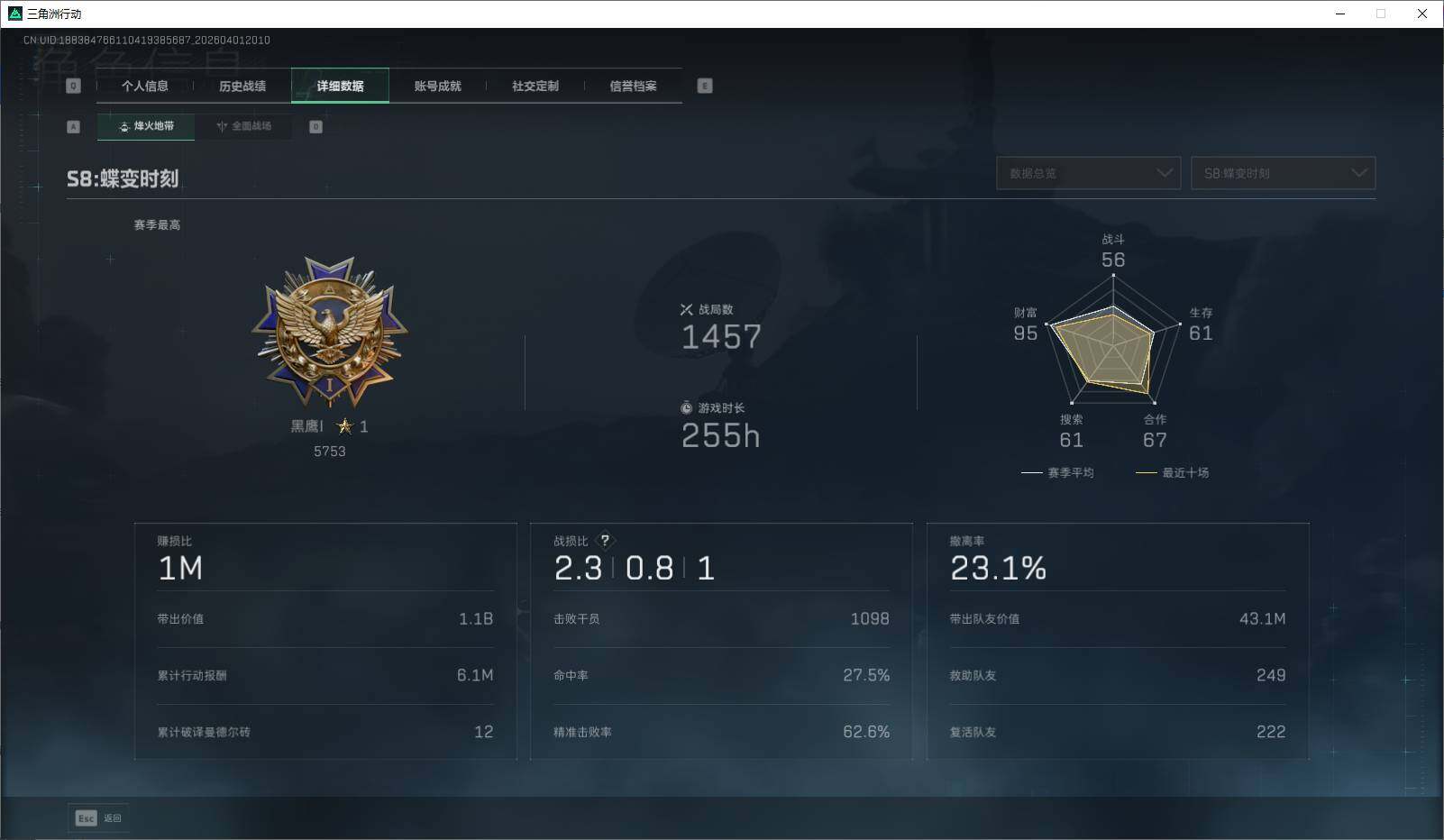 SJZQM486651三角洲行动账号详情图11