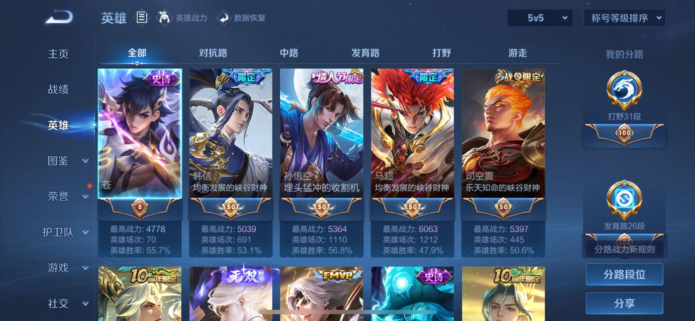 WZLX4282514王者荣耀账号详情图3