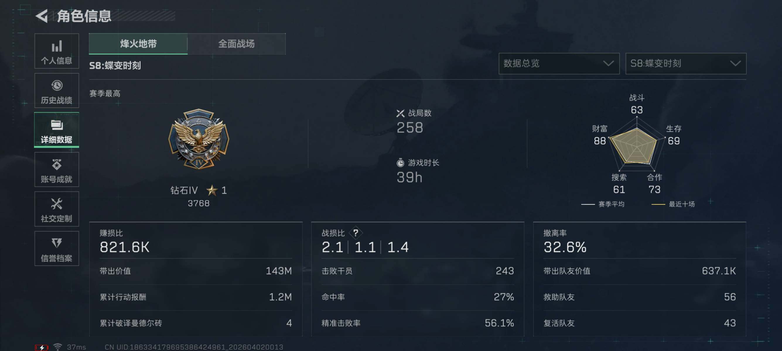 SJZEY486747三角洲行动账号详情图8