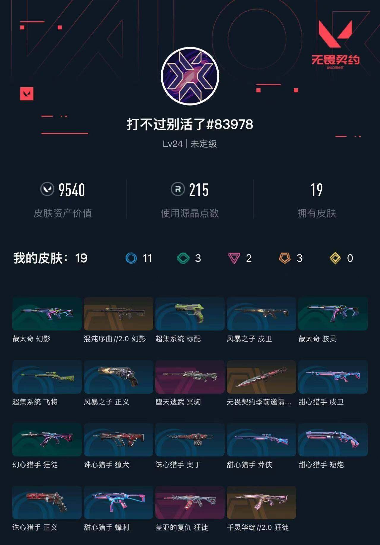 WWQXL427061无畏契约账号详情图3