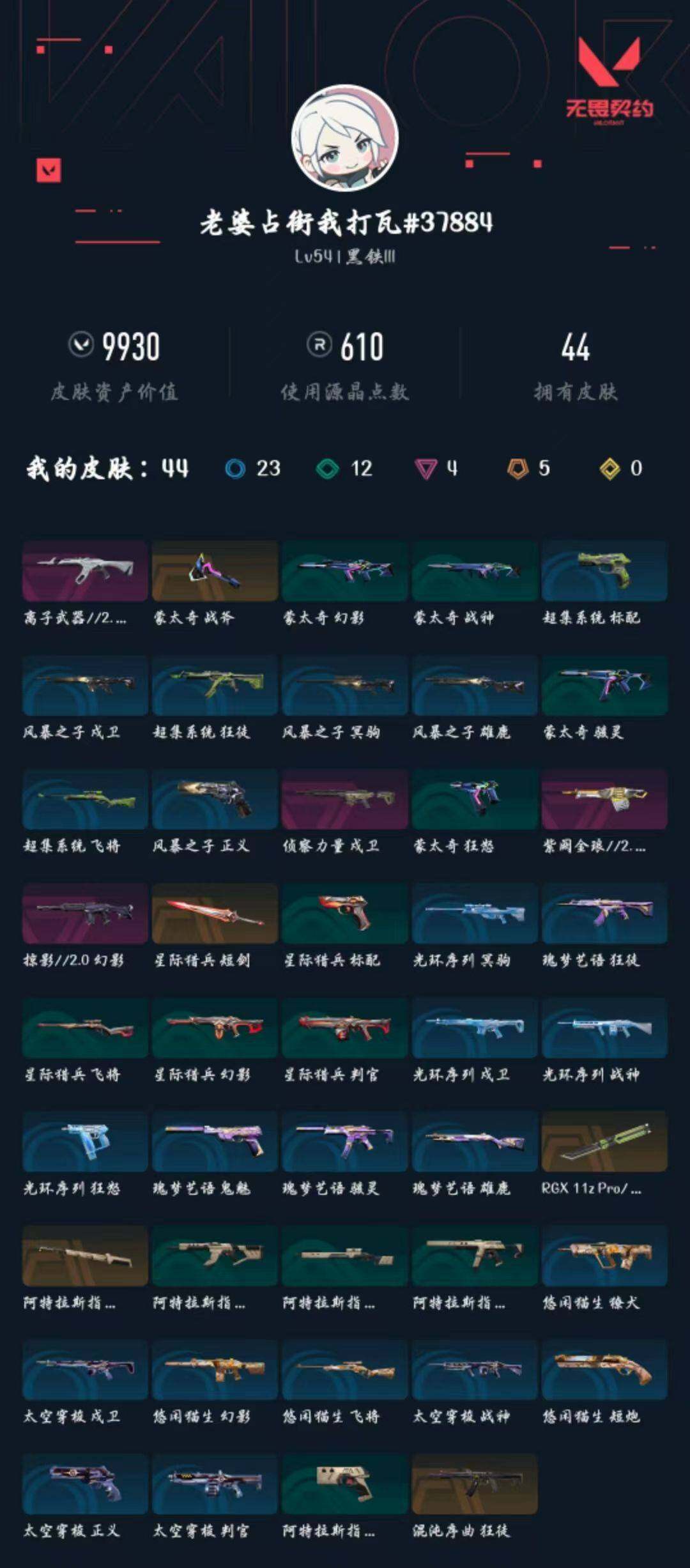 WWQXL427066无畏契约账号详情图3