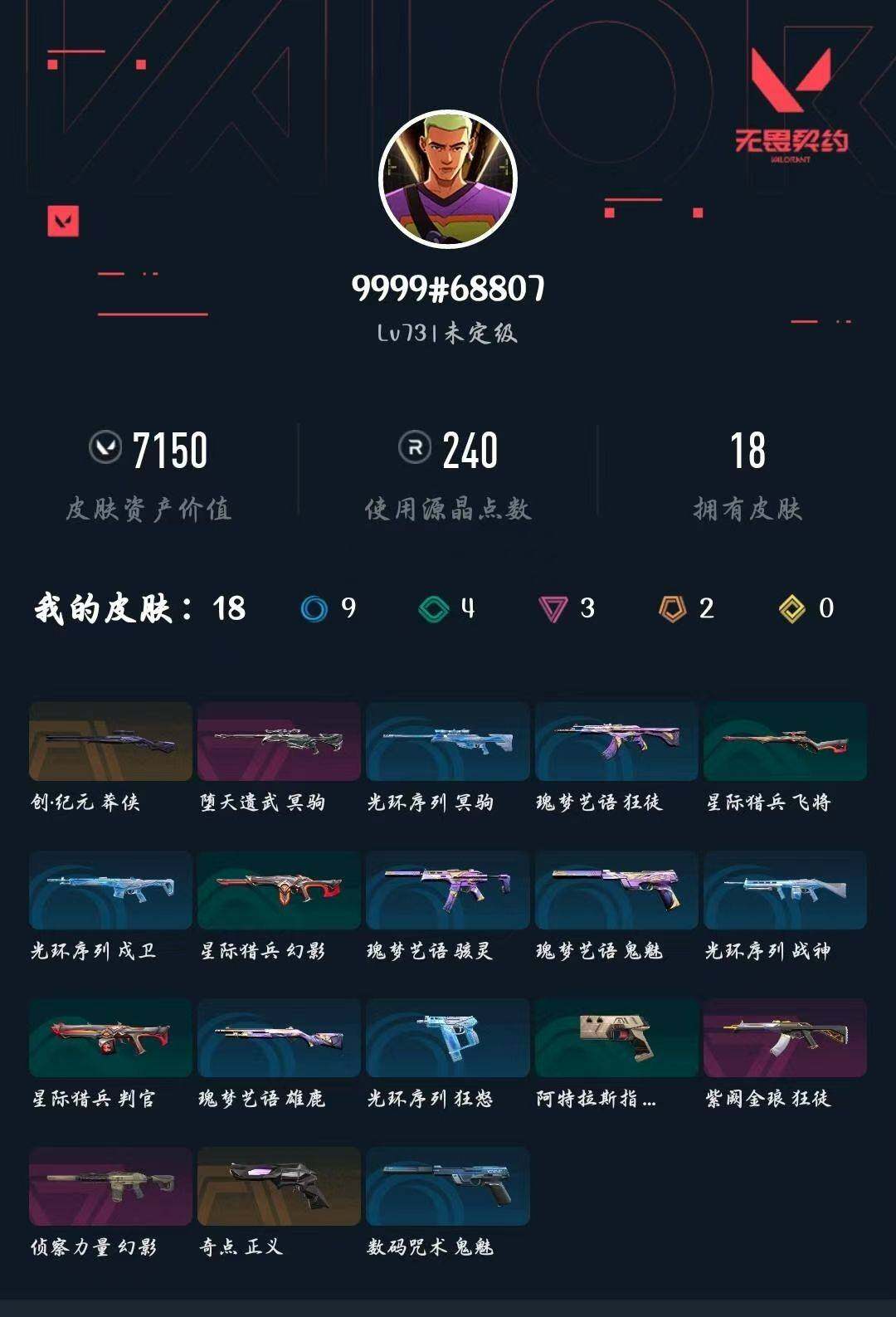 WWQXL427071无畏契约账号详情图3