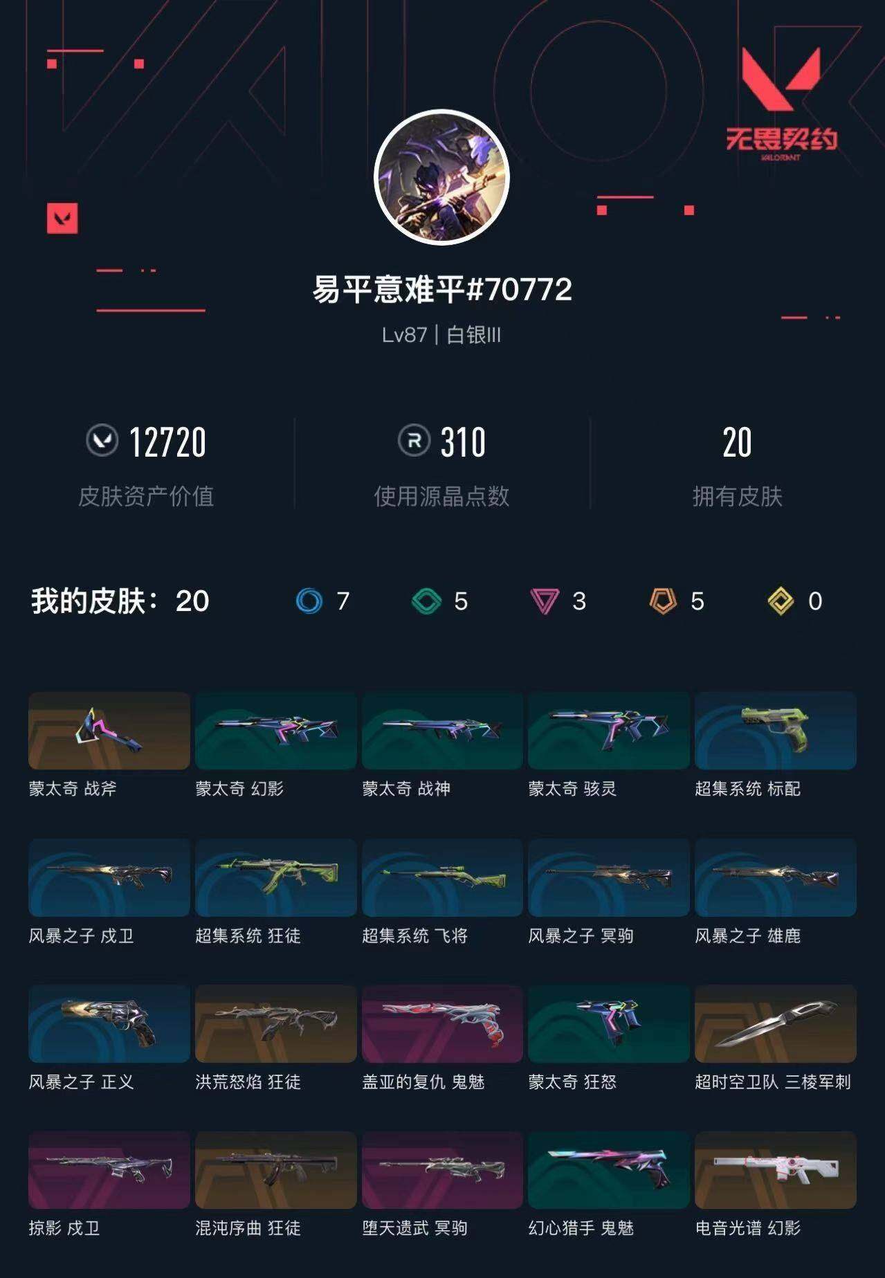 WWQXL427074无畏契约账号详情图3