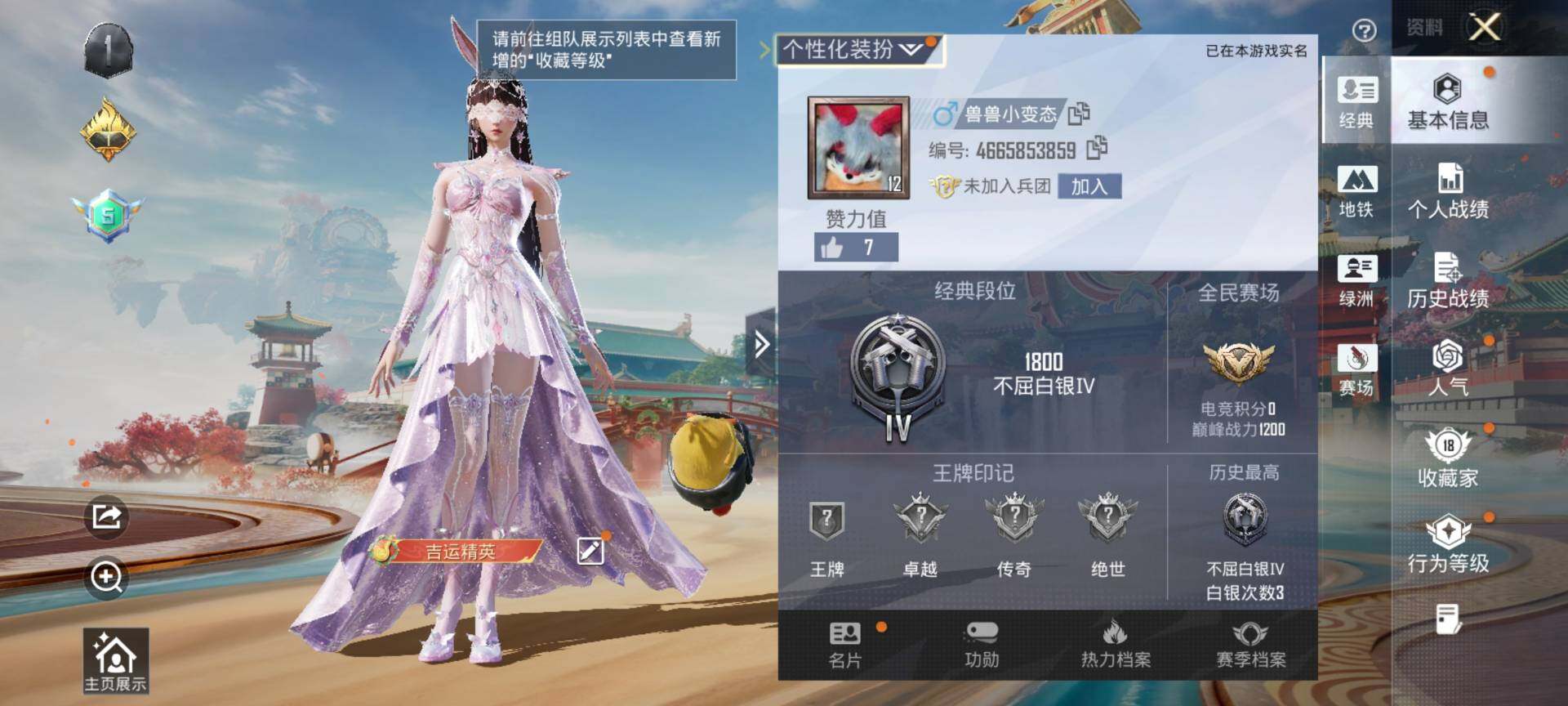 HPQM4156159和平精英账号详情图3