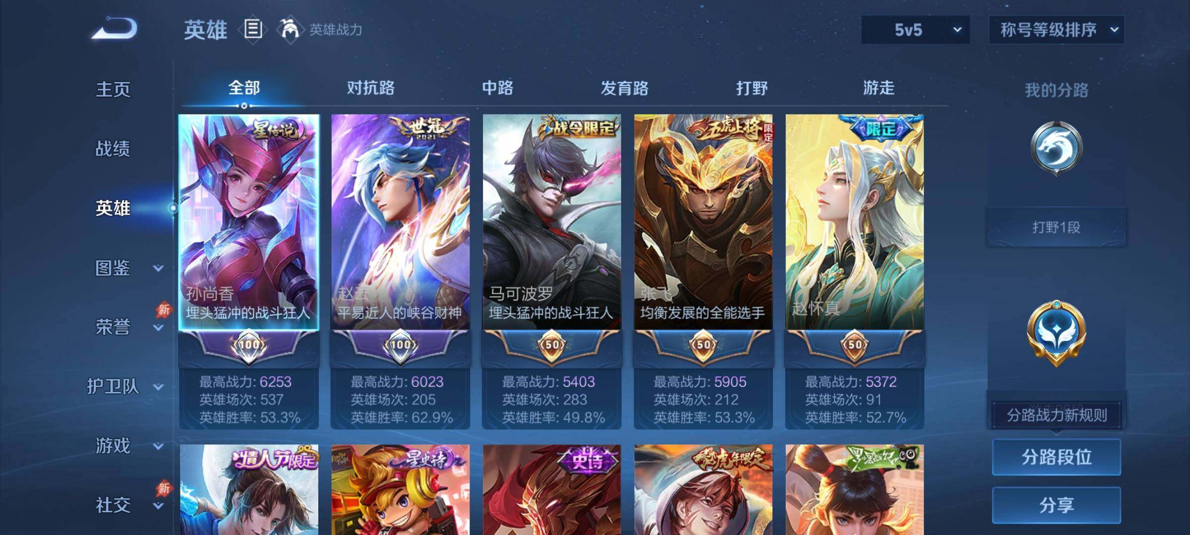 WZLX4281417王者荣耀账号详情图3