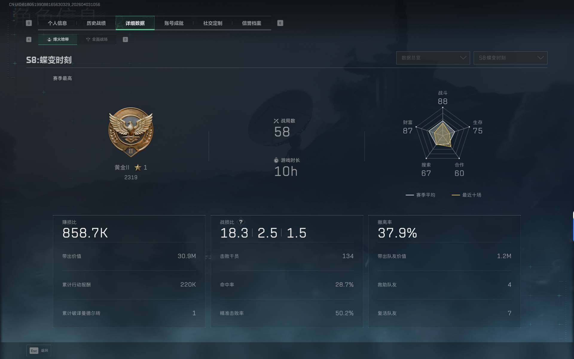 SJZEY487848三角洲行动账号详情图4