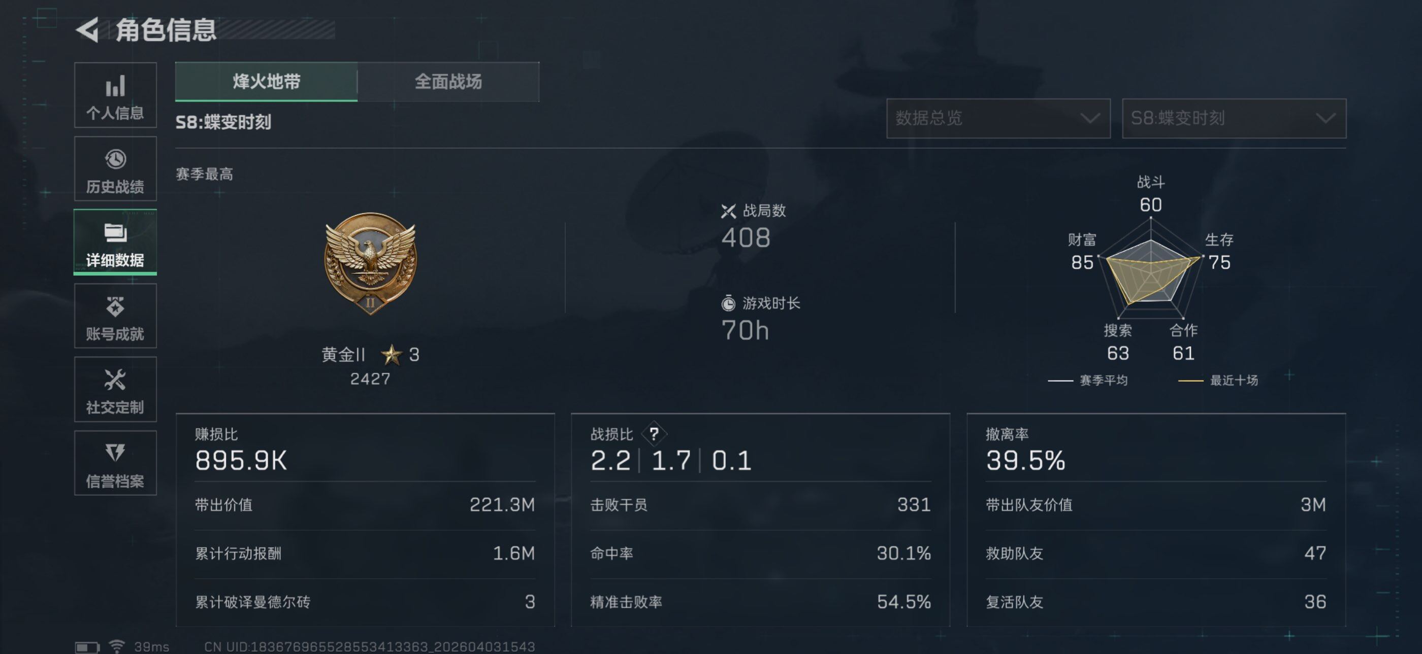 SJZEY488016三角洲行动账号详情图13