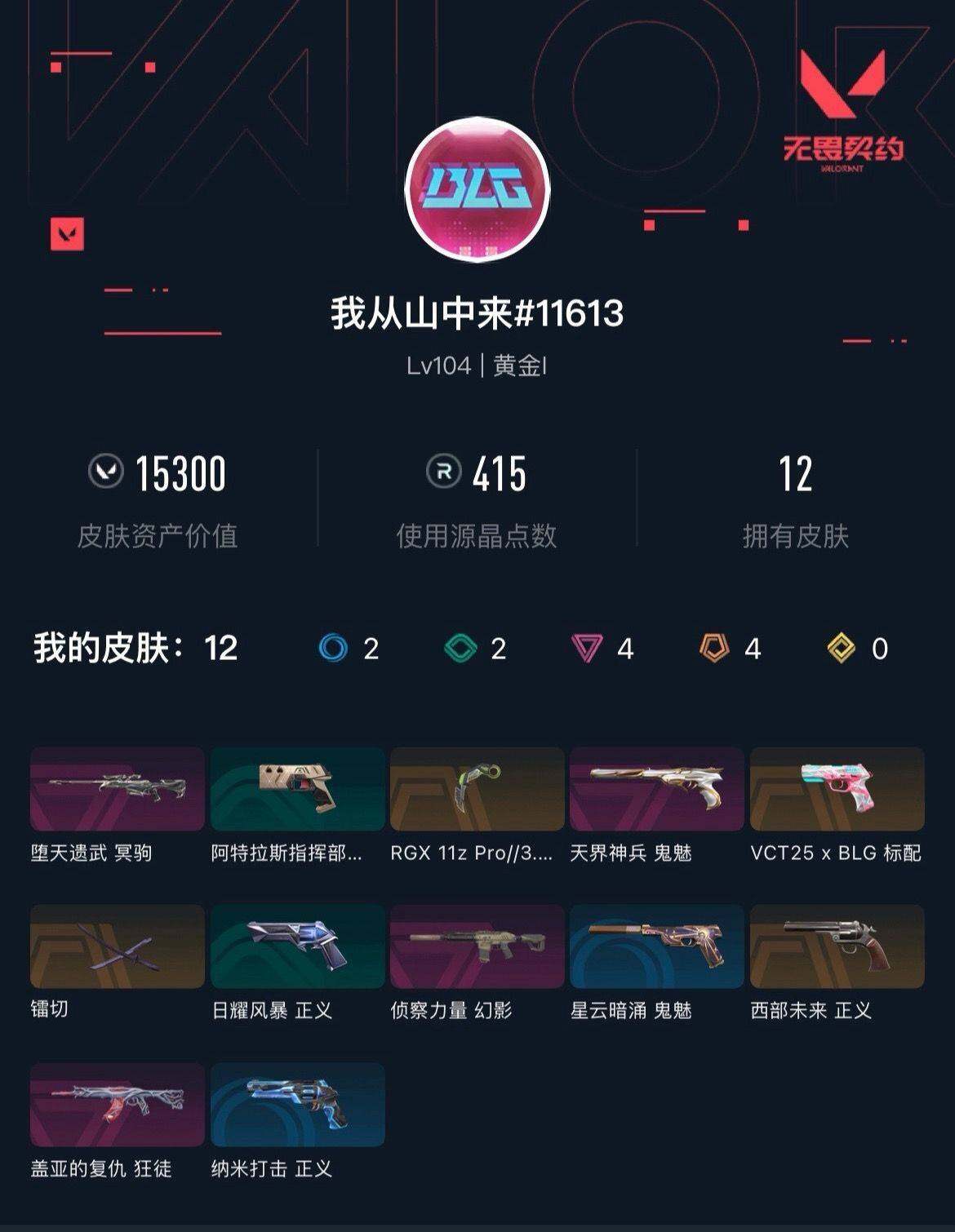 WWQXL427510无畏契约账号详情图4