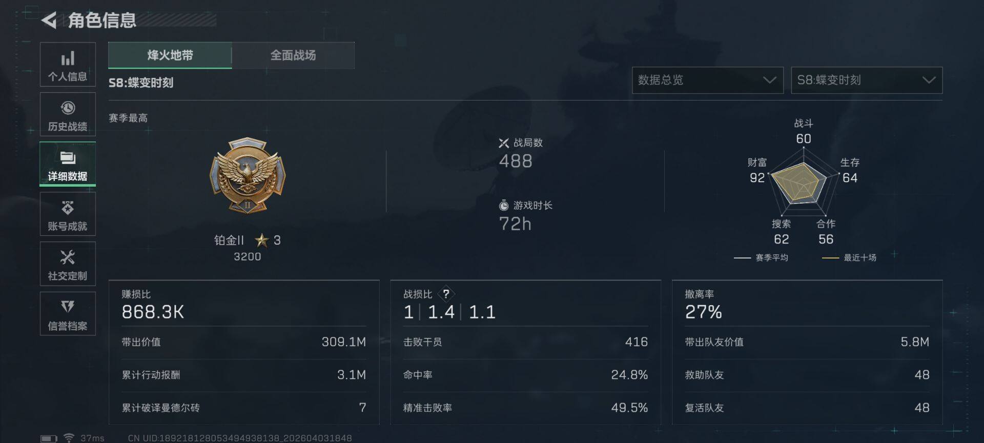 SJZEY488252三角洲行动账号详情图22