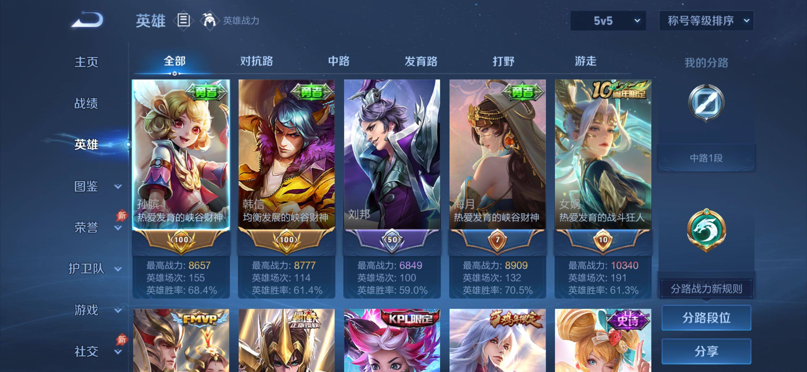 WZLX4283866王者荣耀账号详情图3