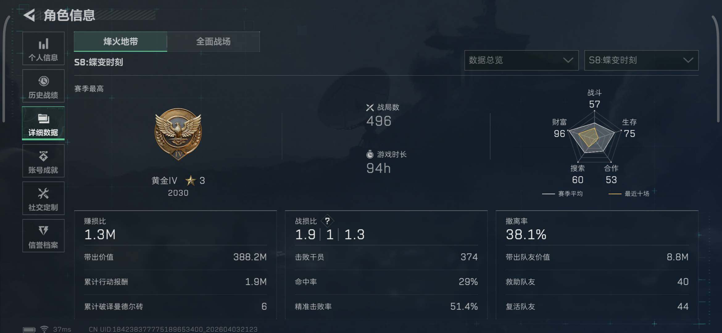 SJZEY488998三角洲行动账号详情图5