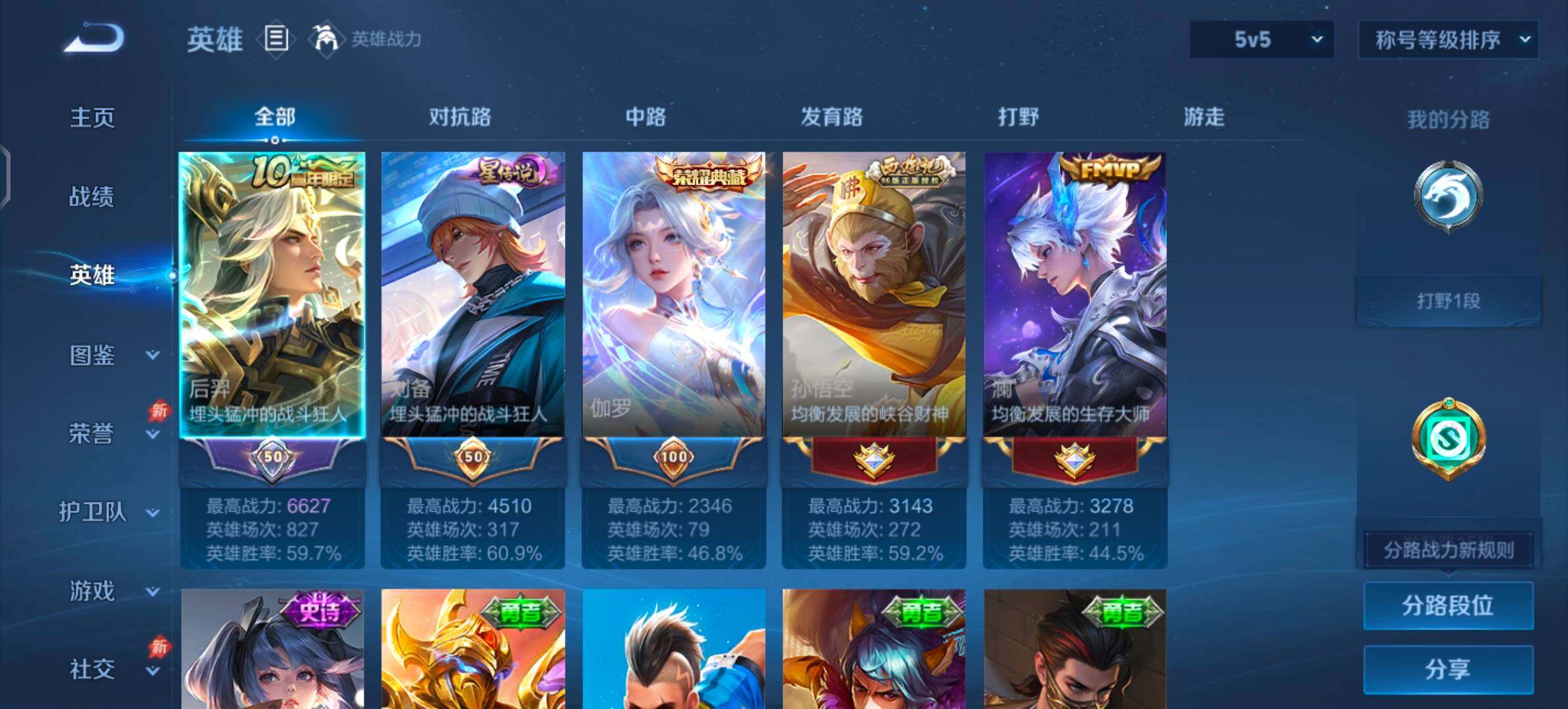 WZLX4282425王者荣耀账号详情图3