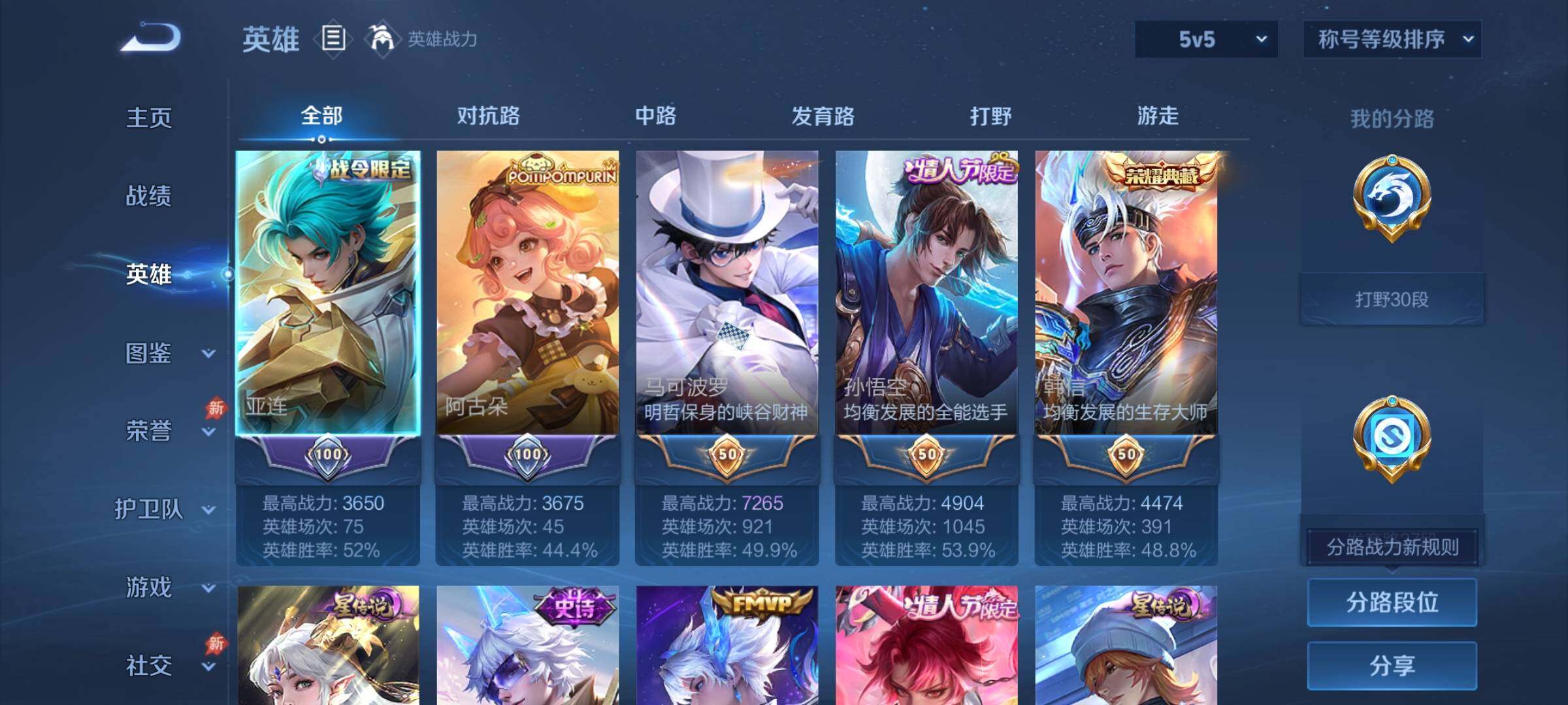 WZLX4285144王者荣耀账号详情图3