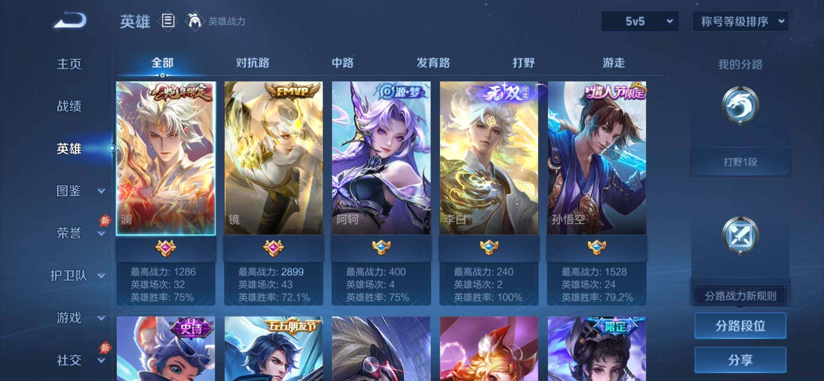 WZLX4281647王者荣耀账号详情图3