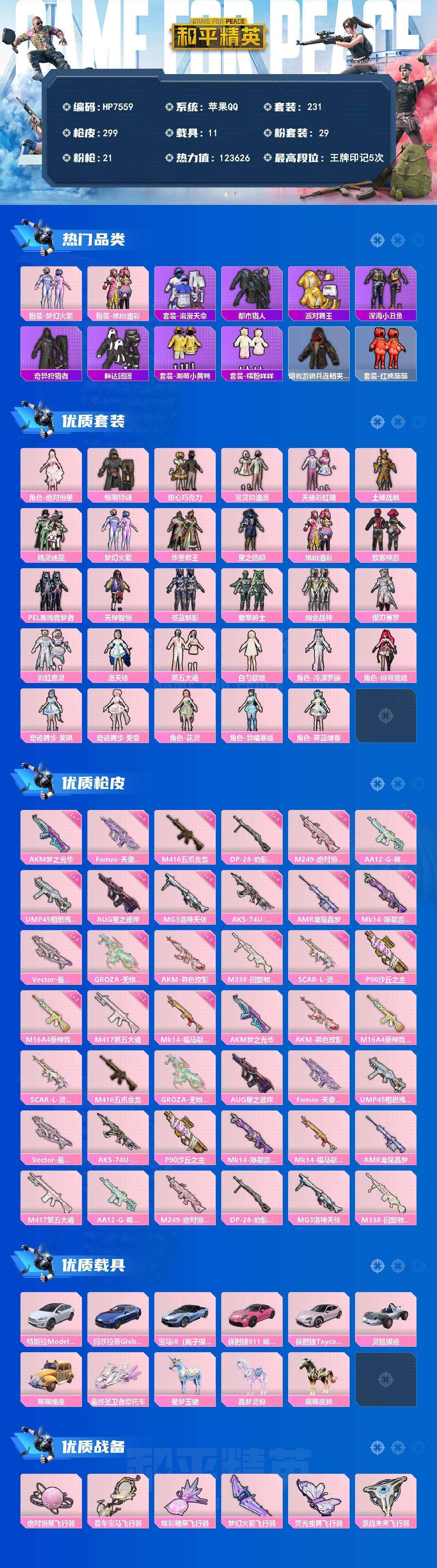 HPLX4172208和平精英账号详情图11