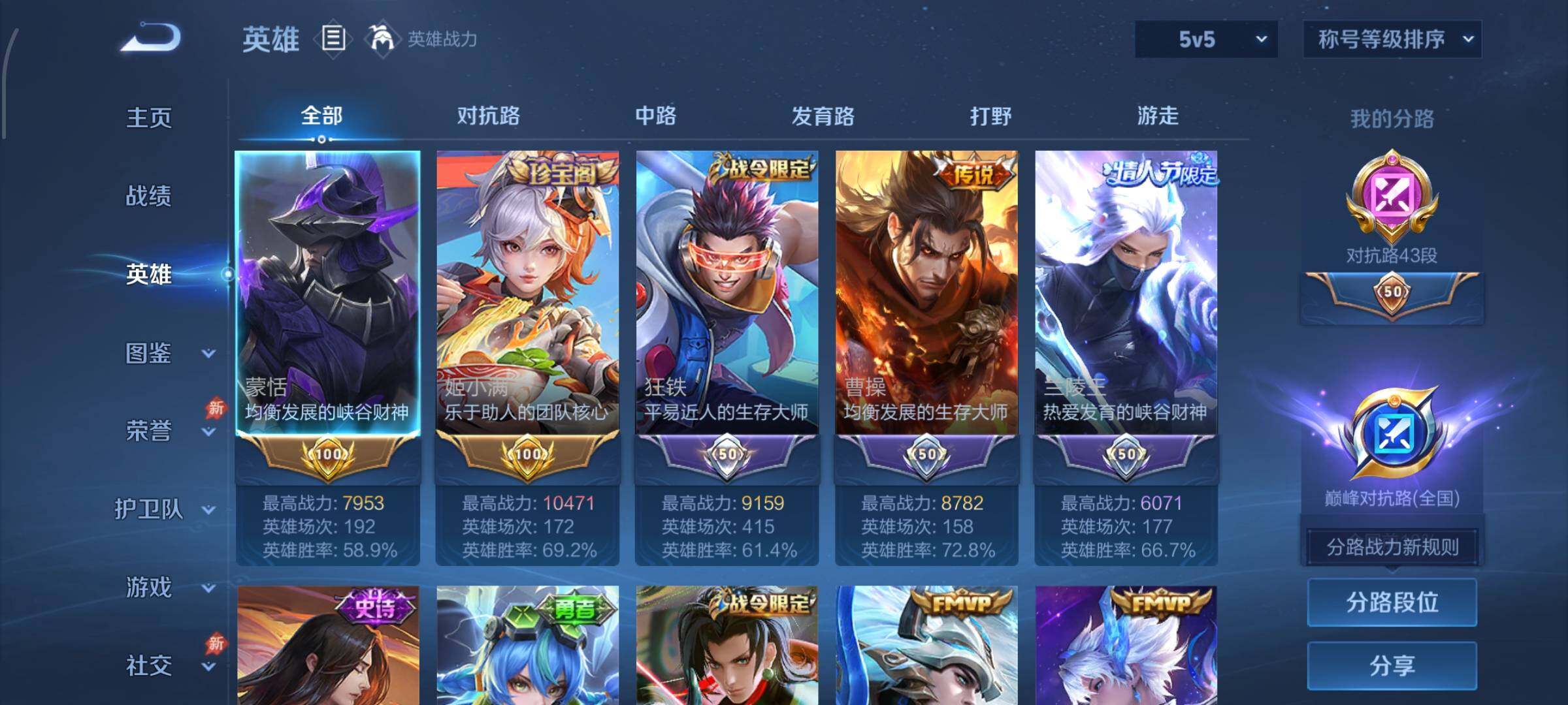 WZLX4315544王者荣耀账号详情图3