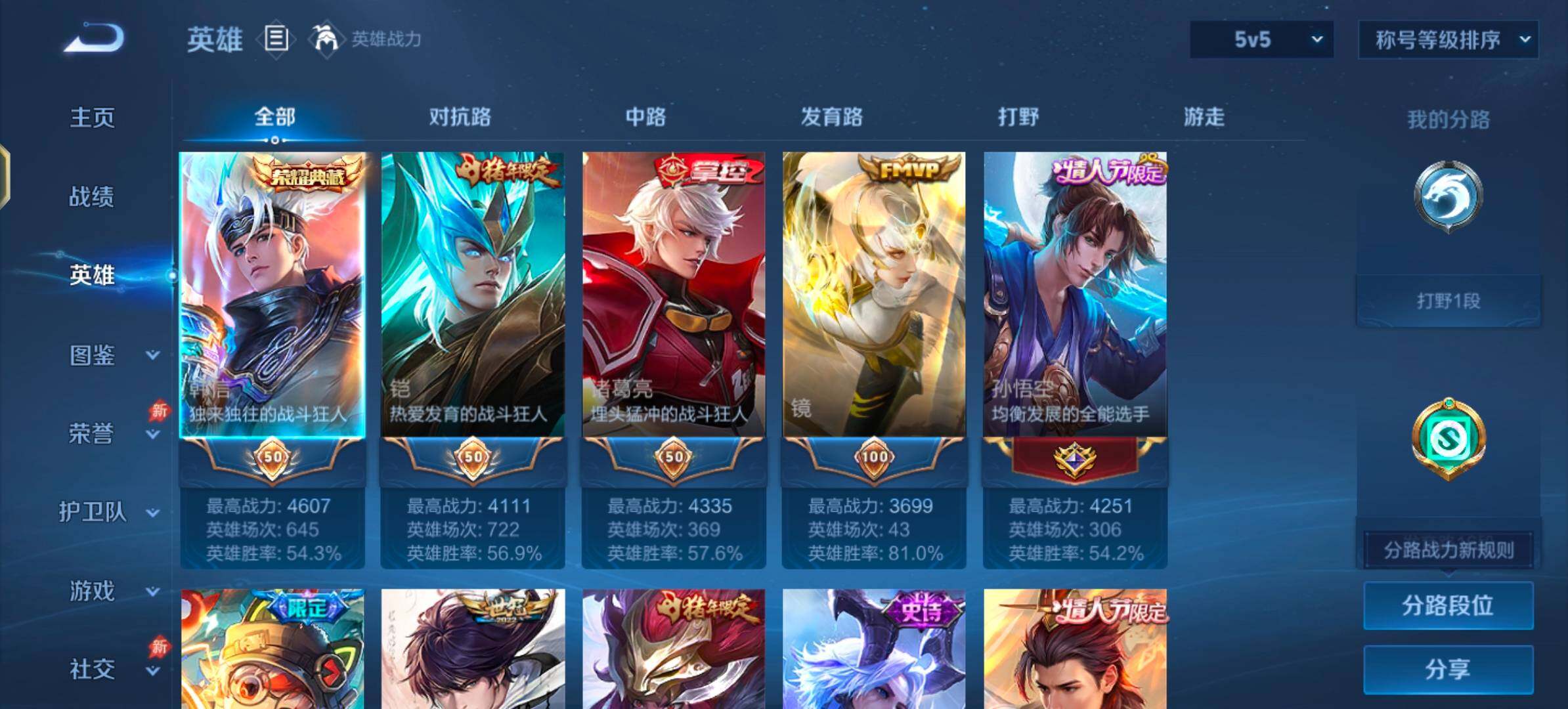 WZLX4282882王者荣耀账号详情图3