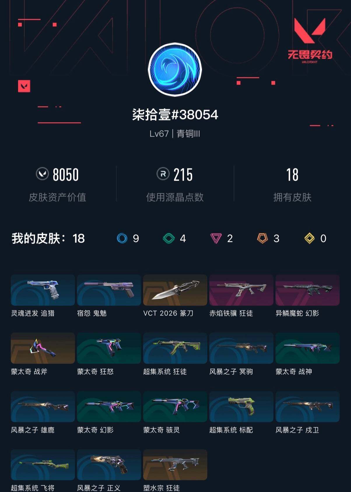 WWQXL428231无畏契约账号详情图3