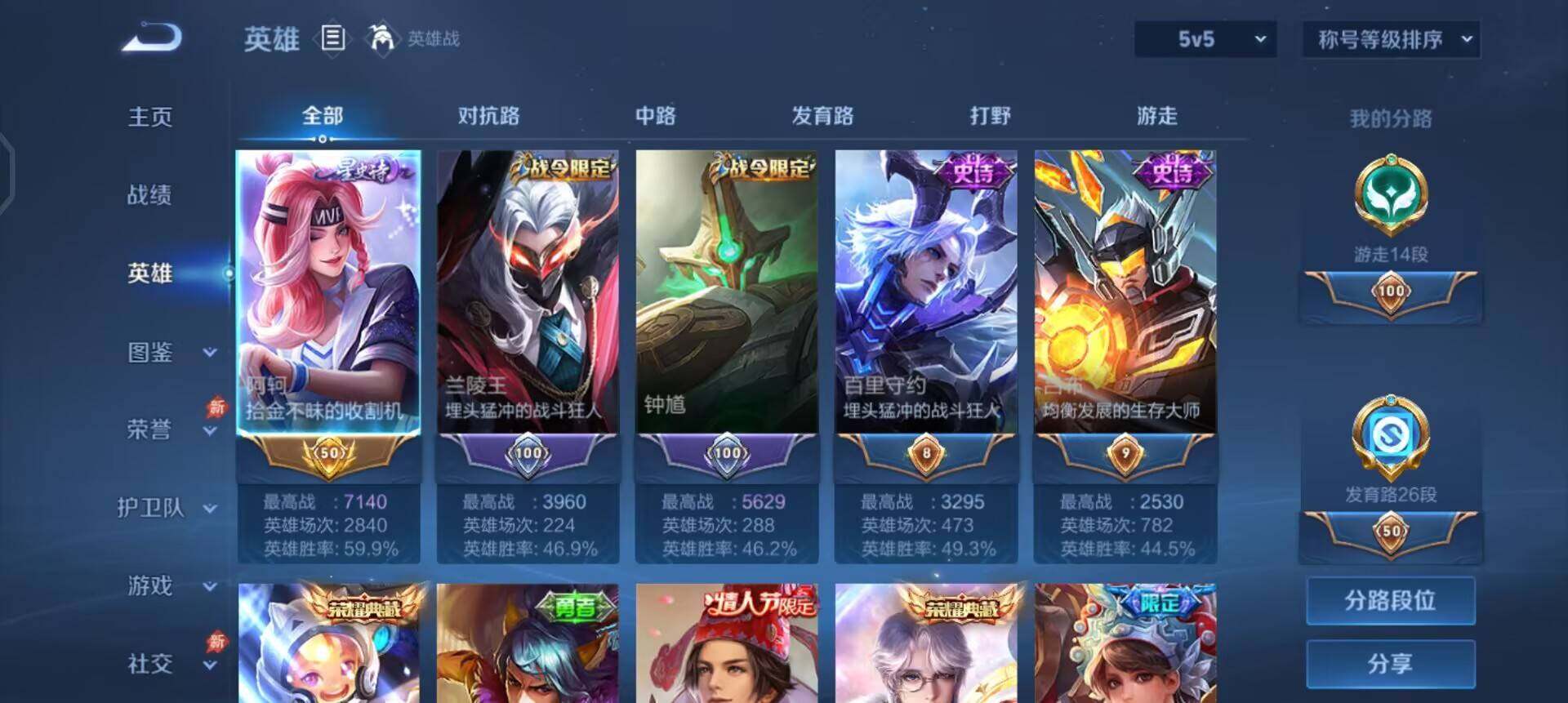 WZQM4286585王者荣耀账号详情图5